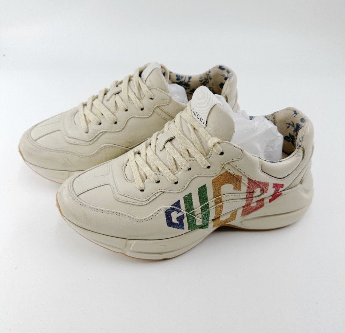 Gucci Gucci Glitter Rainbow Print GG Dad Sneakers K12 Size US 6 / IT 36 - 1 Thumbnail