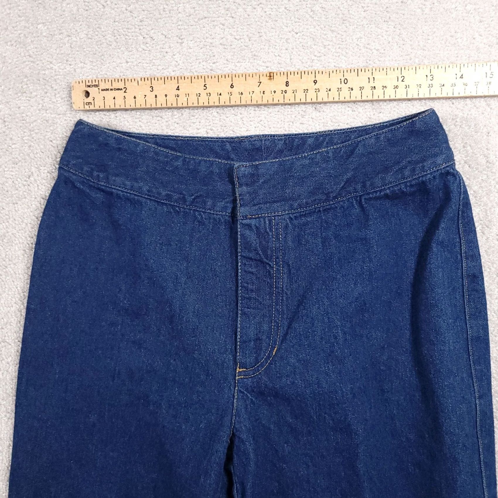 Liz Claiborne VINTAGE Liz Claiborne Jeans Women's 8 Mid Rise Denim Hook & Eye Blue 80s 90s Mom Jeans Cargo Pockets Mens? Size 30" / US 8 / IT 44 - 5 Thumbnail