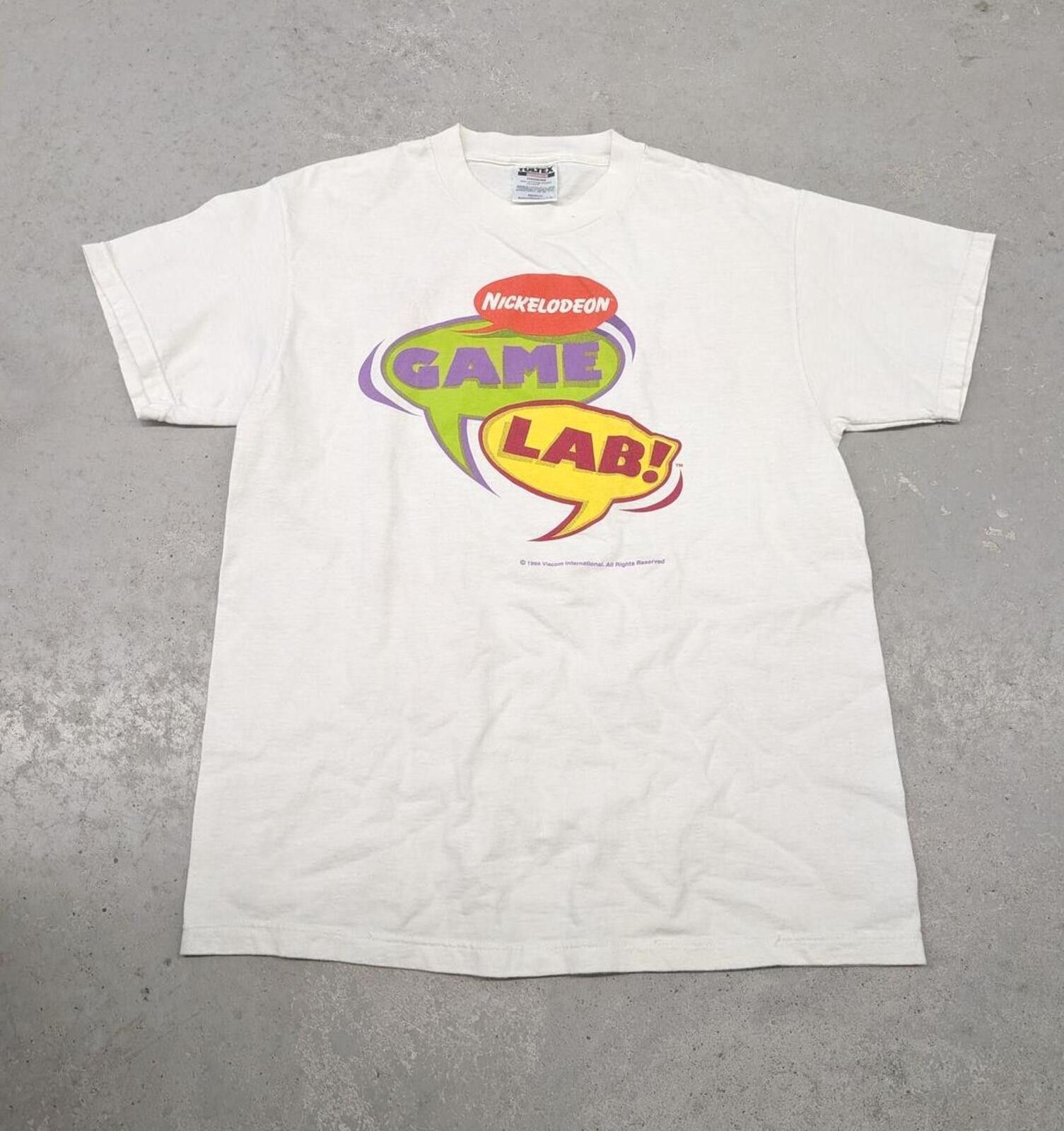 Tultex Vintage 90s Nickelodeon Game Lab TV Promo T-shirt Size US M / EU 48-50 / 2 - 1 Thumbnail