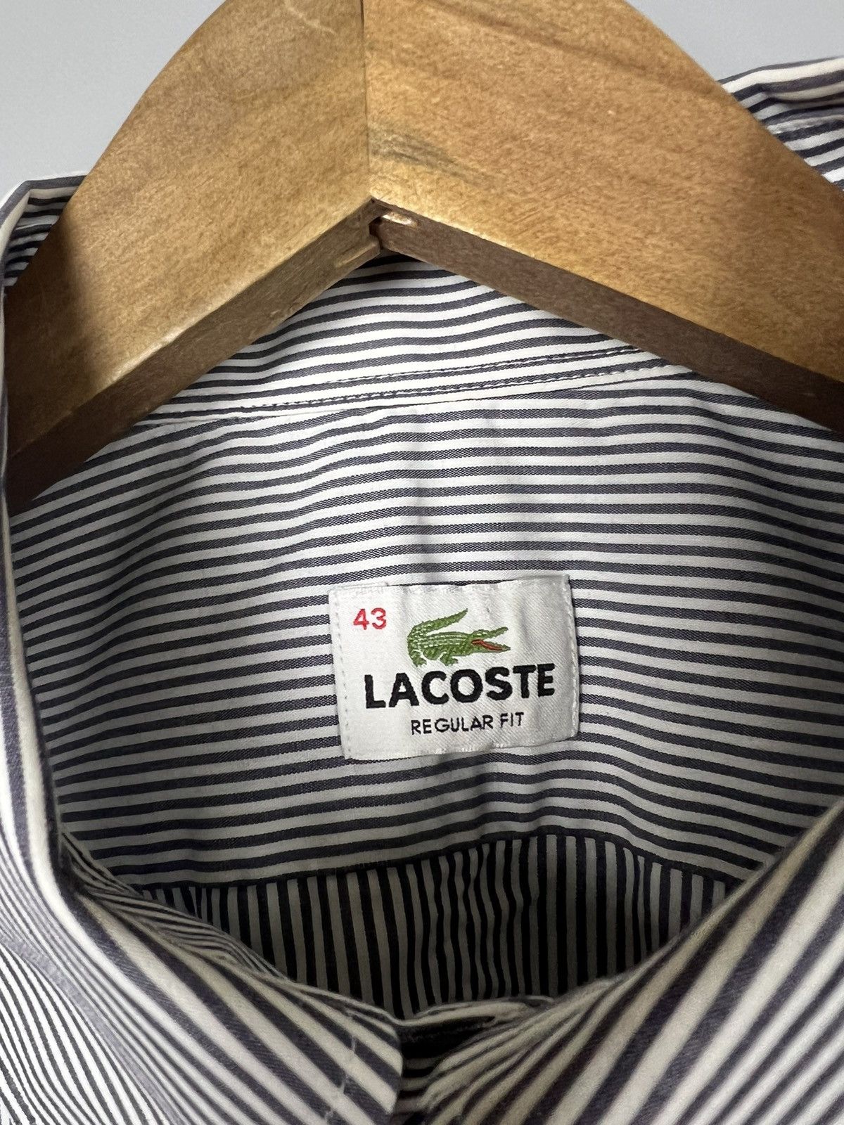 Lacoste × Vintage Vintage Lacoste short sleeve button up stripe shirt Size US L / EU 52-54 / 3 - 4 Thumbnail
