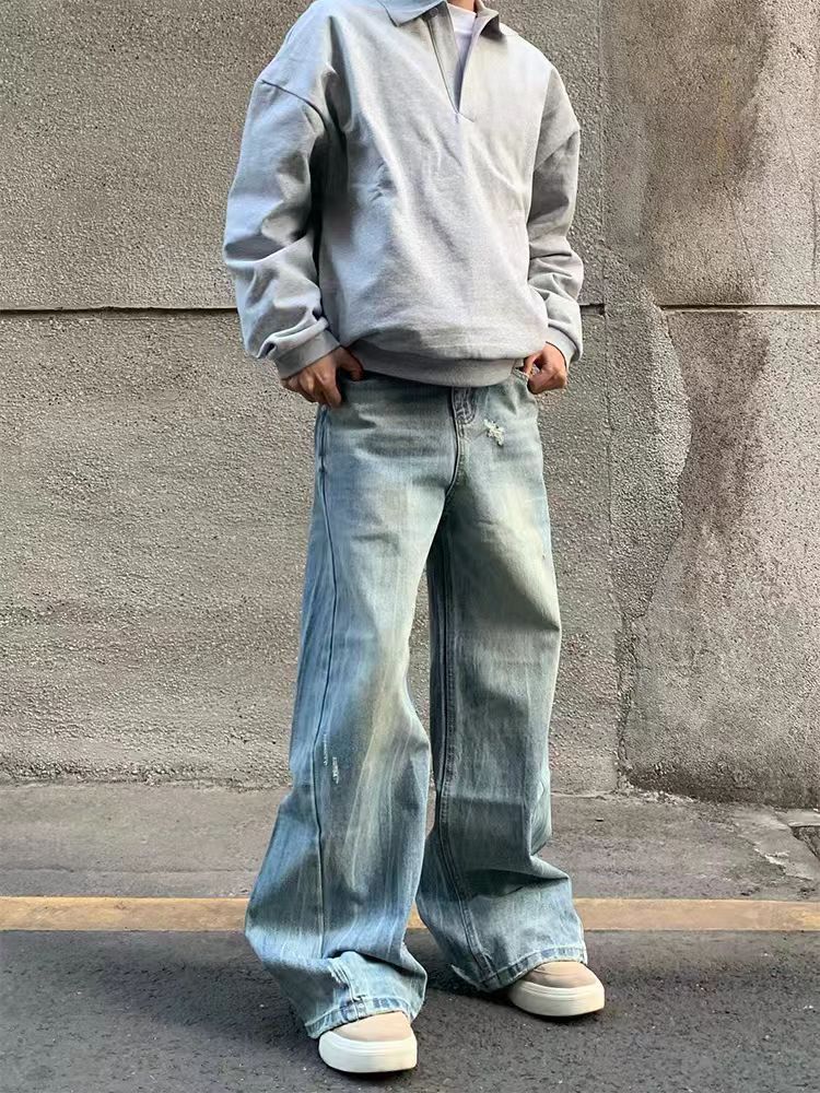 Designer × Jean × Vintage Vintage baggy ripped and distressed street jeans Size US 34 / EU 50 - 3 Thumbnail