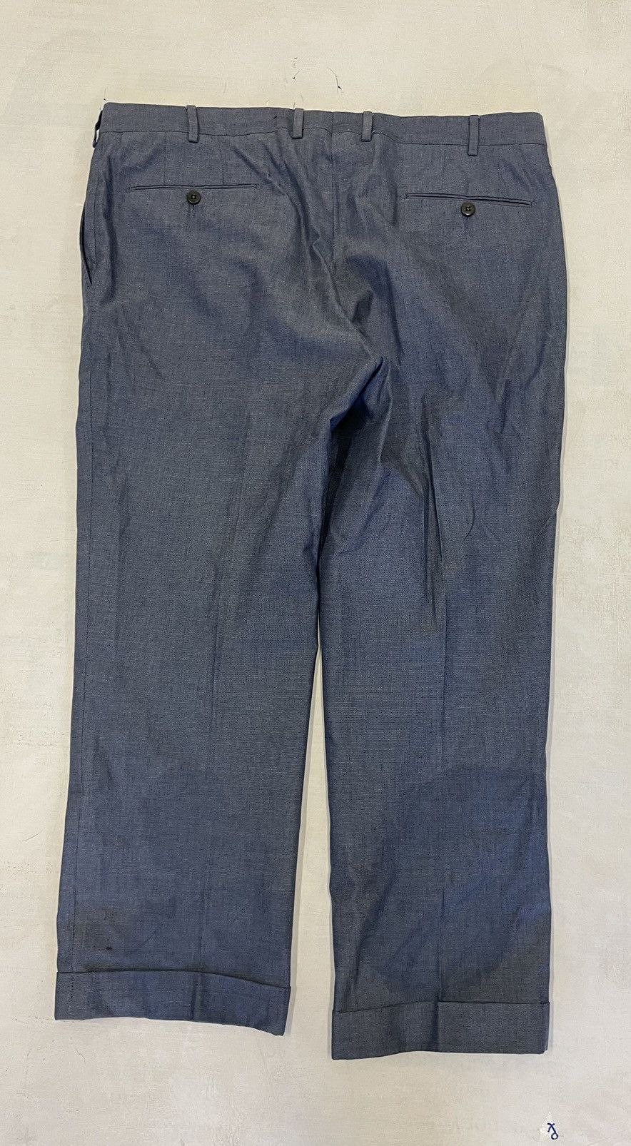 Ermenegildo Zegna Micro Nailhead Flat Front Cotton Trouser Size US 39 - 5 Thumbnail