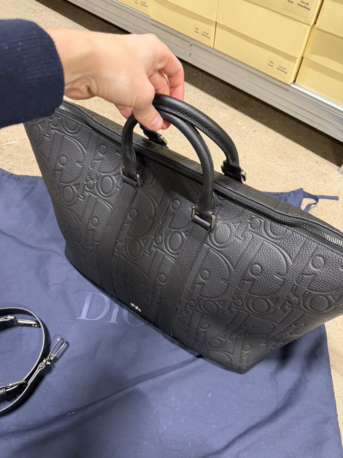 Dior Dior Gravity Leather Duffle Bag NEW 4500$ Size ONE SIZE - 6 Thumbnail