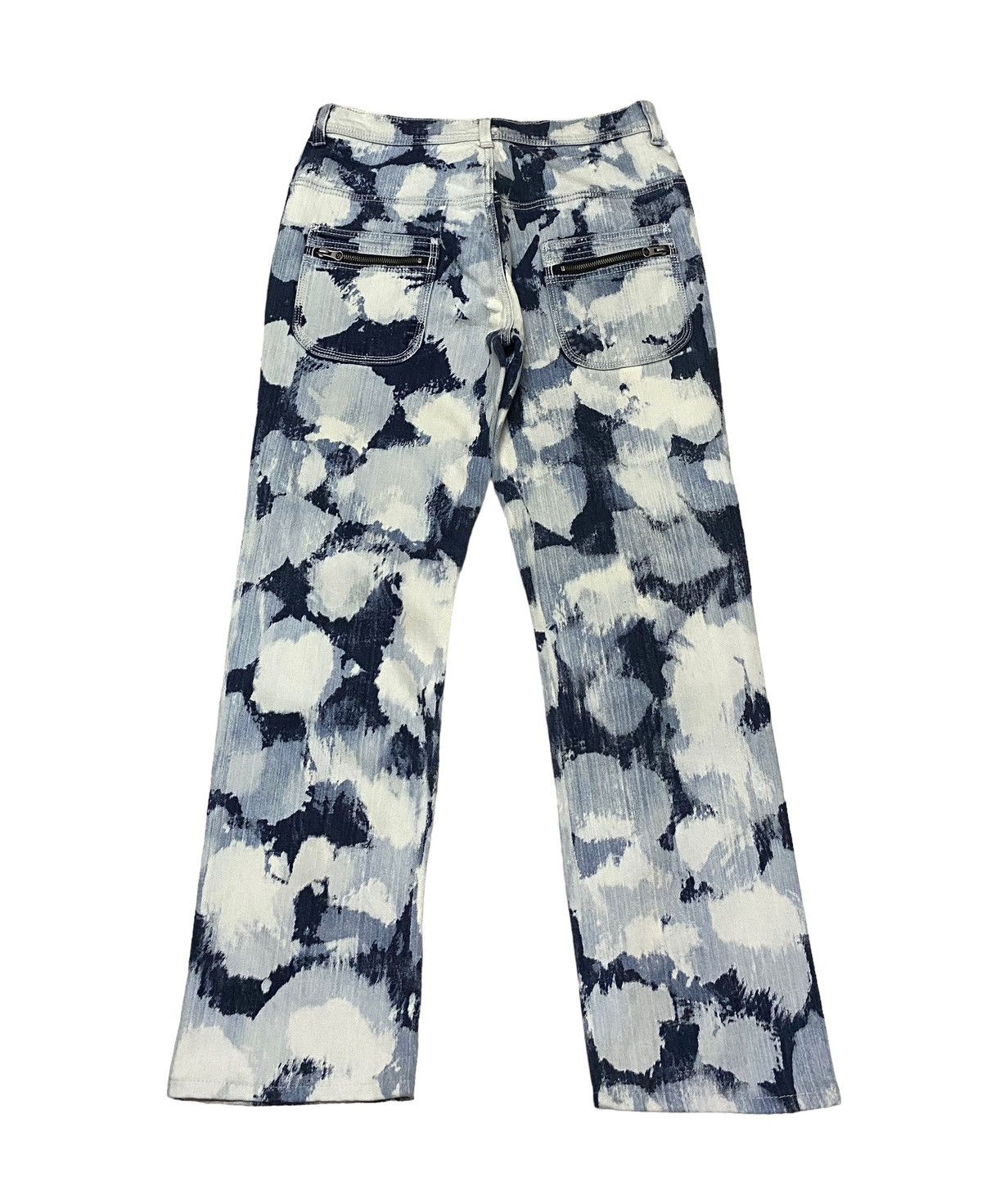 Le Grande Bleu (L.G.B.) Rare Design Vintage Brand Allix Design Bleach Jeans 1990s Size US 31 - 2 Thumbnail