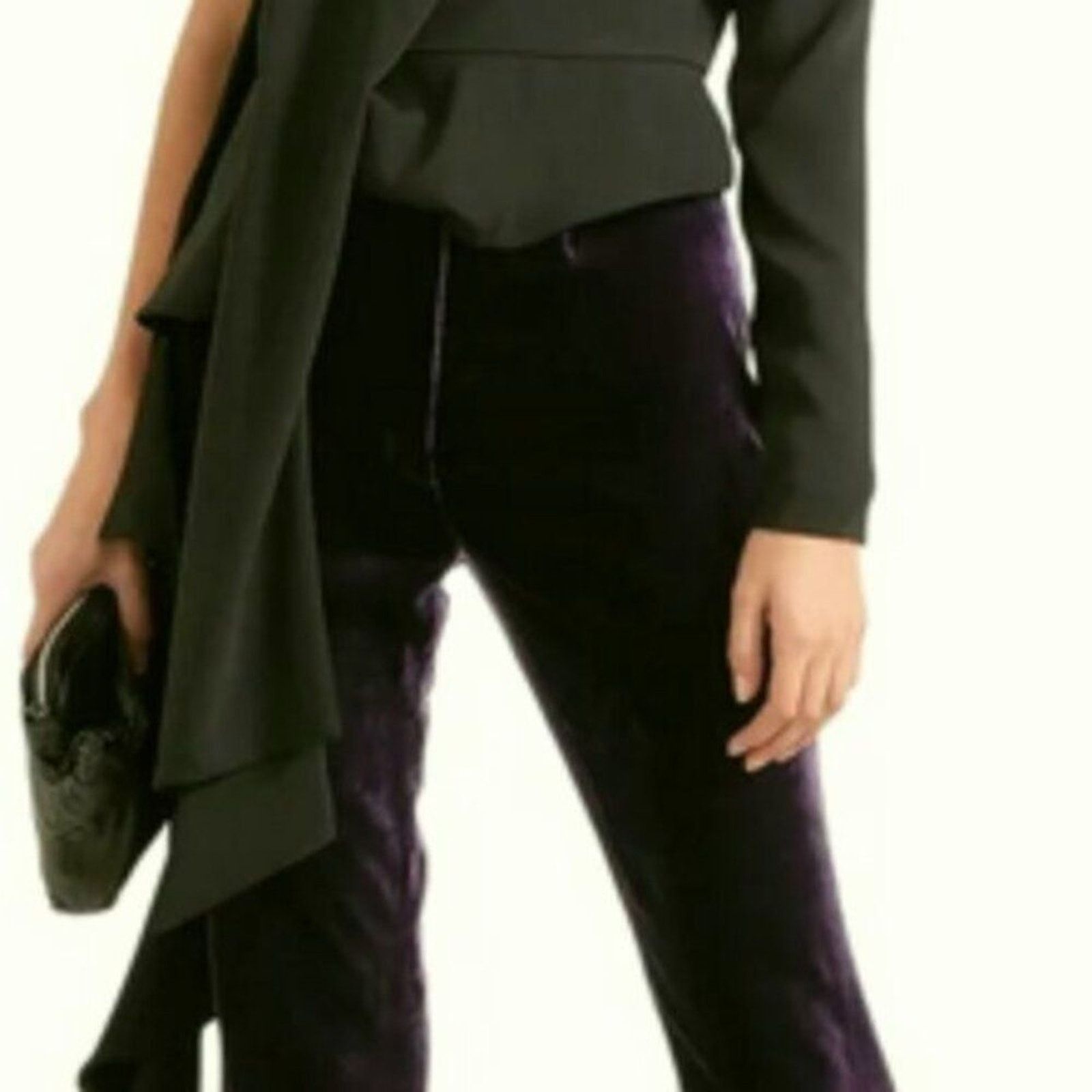 Raquel Diniz Raquel Diniz silk velvet flared pants Purple size 12 Size 34" / US 12 / IT 48 - 5 Thumbnail