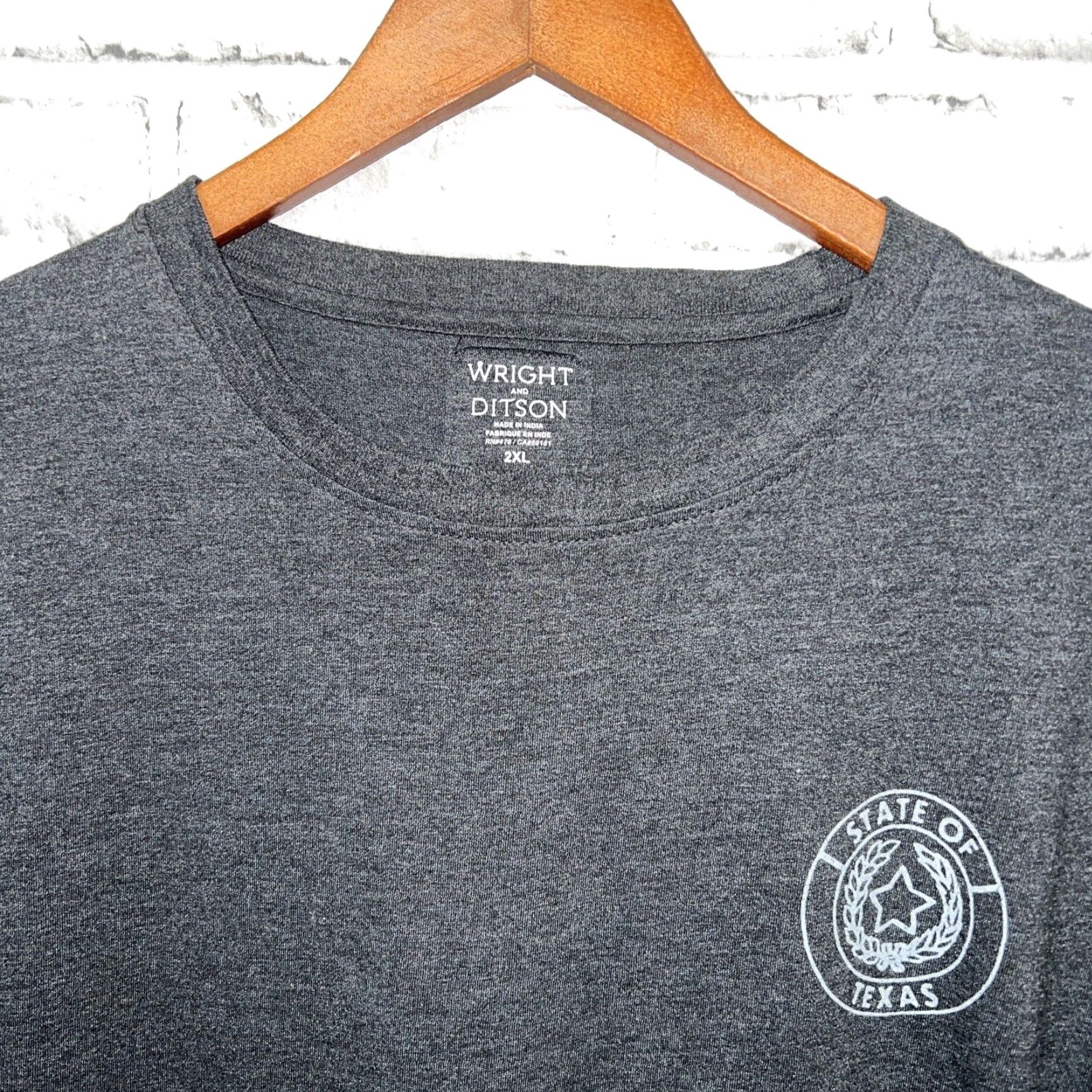 Vintage VINTAGE Wright And Ditson T-Shirt Gray State of Texas Mens 2XL Shirt Size US XXL / EU 58 / 5 - 5 Thumbnail