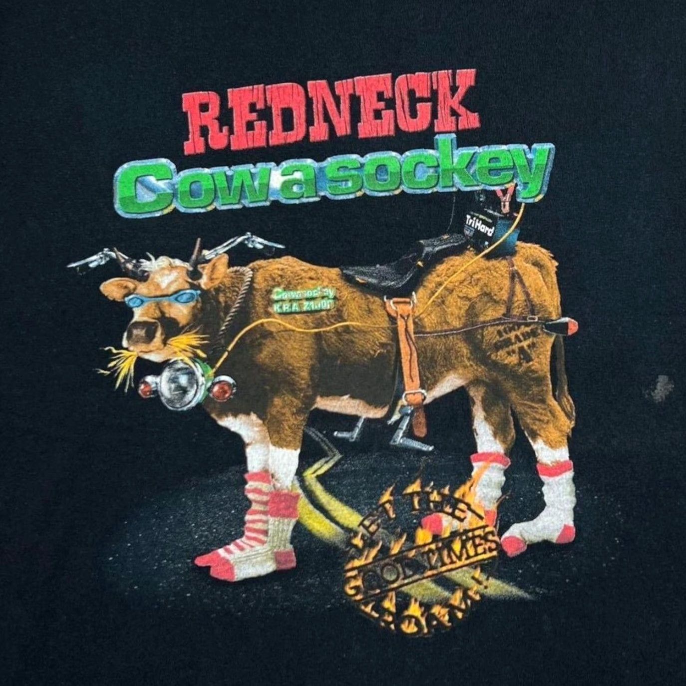 Anvil Vintage Anvil Redneck Cowasockey “Let The Good Times Roam” Graphic T-Shirt XL Size US XL / EU 56 / 4 - 3 Thumbnail