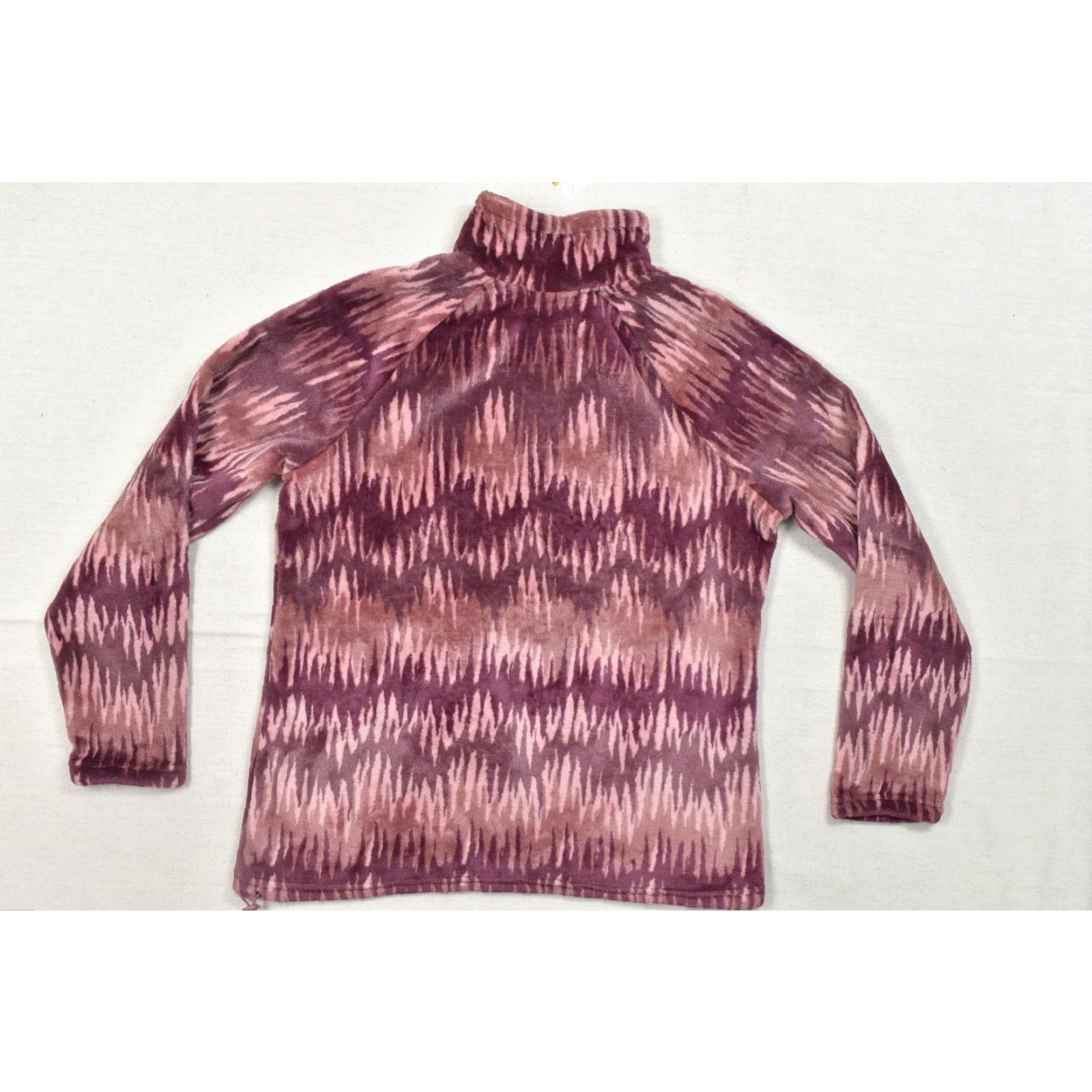 Eddie Bauer Eddie Bauer Womens XL Fleece Pullover Sweater Pink Purple Ikat 1/4 Zip Soft Size XL / US 12-14 / IT 48-50 - 8 Thumbnail