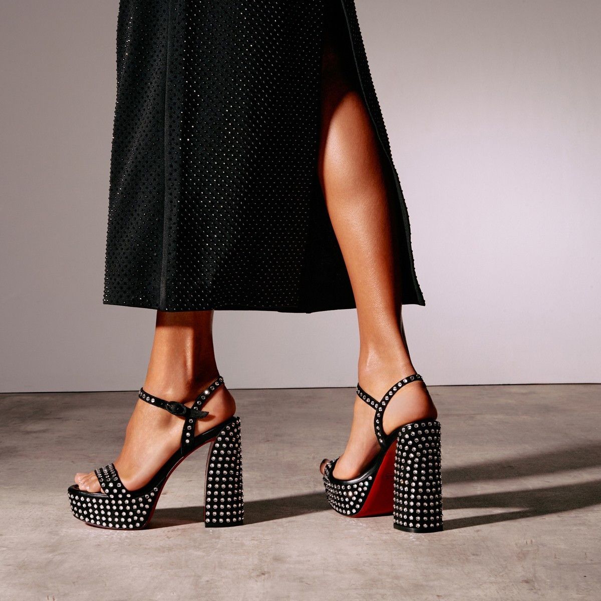 Christian Louboutin o1s1wg110125 Movida Jane Sandals in Black Size US 5 / IT 35 - 5 Thumbnail