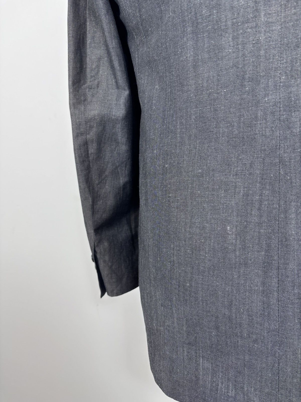 Dolce & Gabbana Dolce & Gabbana Men’s Vintage Grey Linen Wool Blazer Jacket Size 44R - 11 Thumbnail