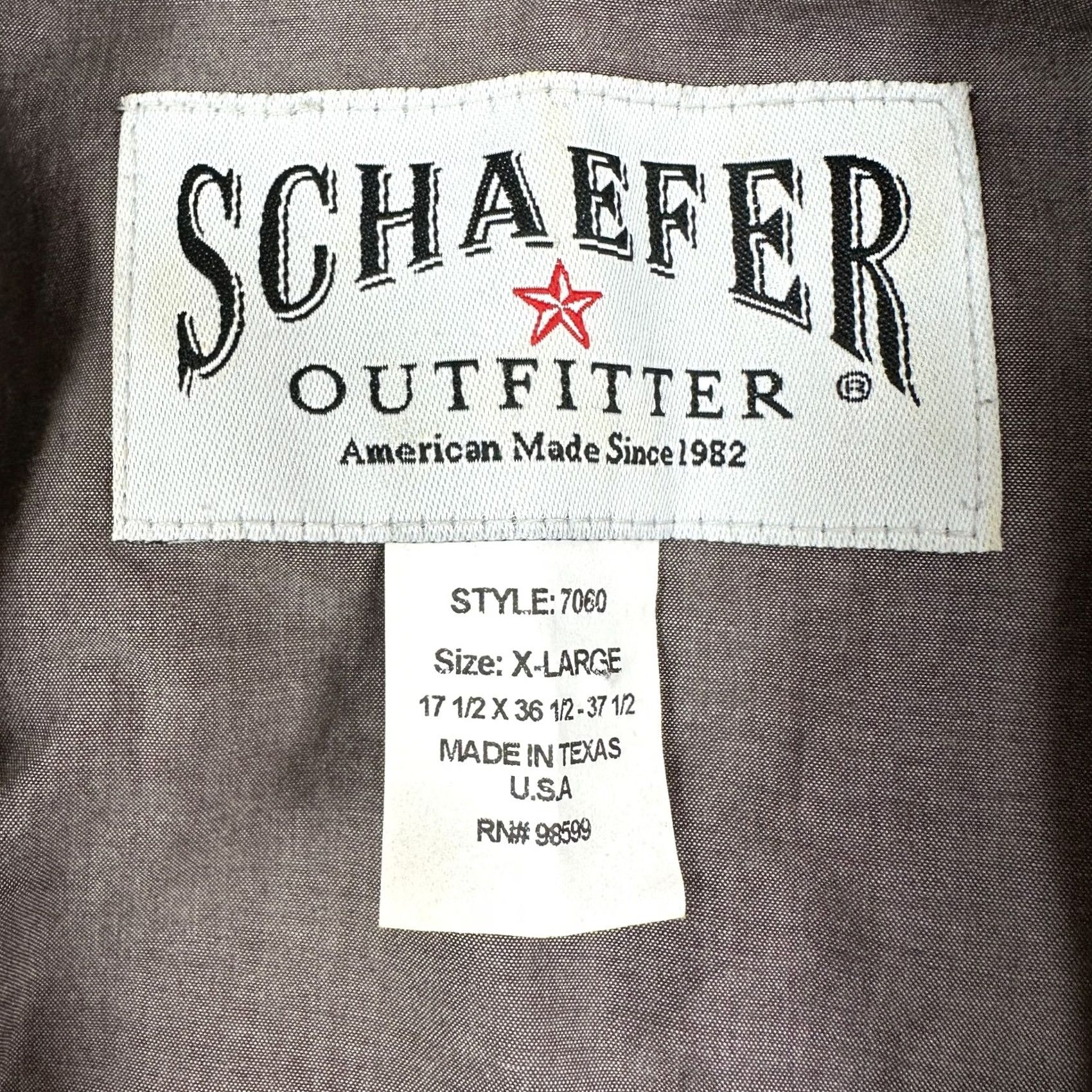 Logo 7 Schaefer Outfitter Shirt Mens XL Brown Long Sleeve Western Embroidered Logo Button-Up Casual Workwear Size US XL / EU 56 / 4 - 4 Thumbnail