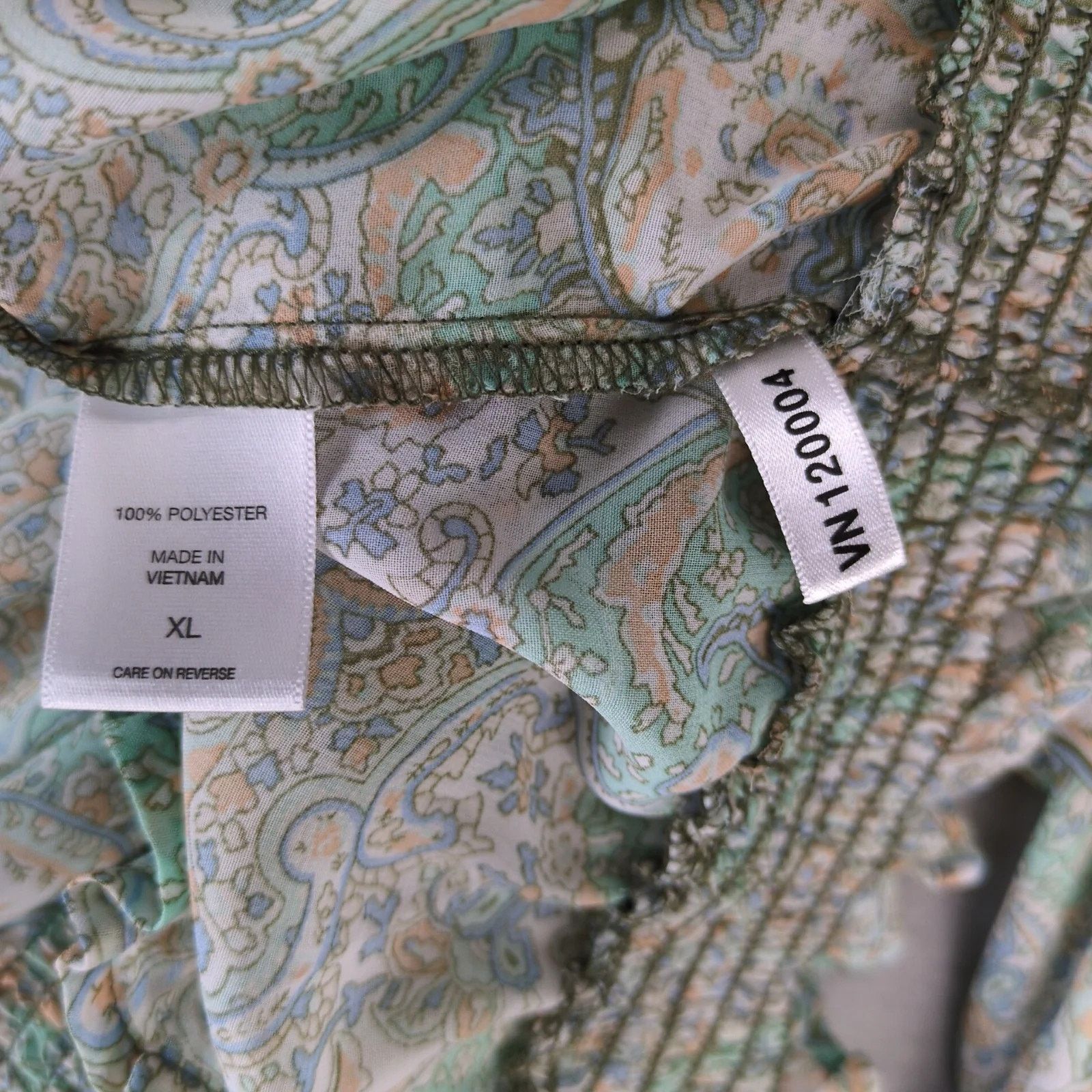Other New York & Co Pastel Paisley Sheer Blouse Puff Sleeve XL Size XL / US 12-14 / IT 48-50 - 4 Thumbnail