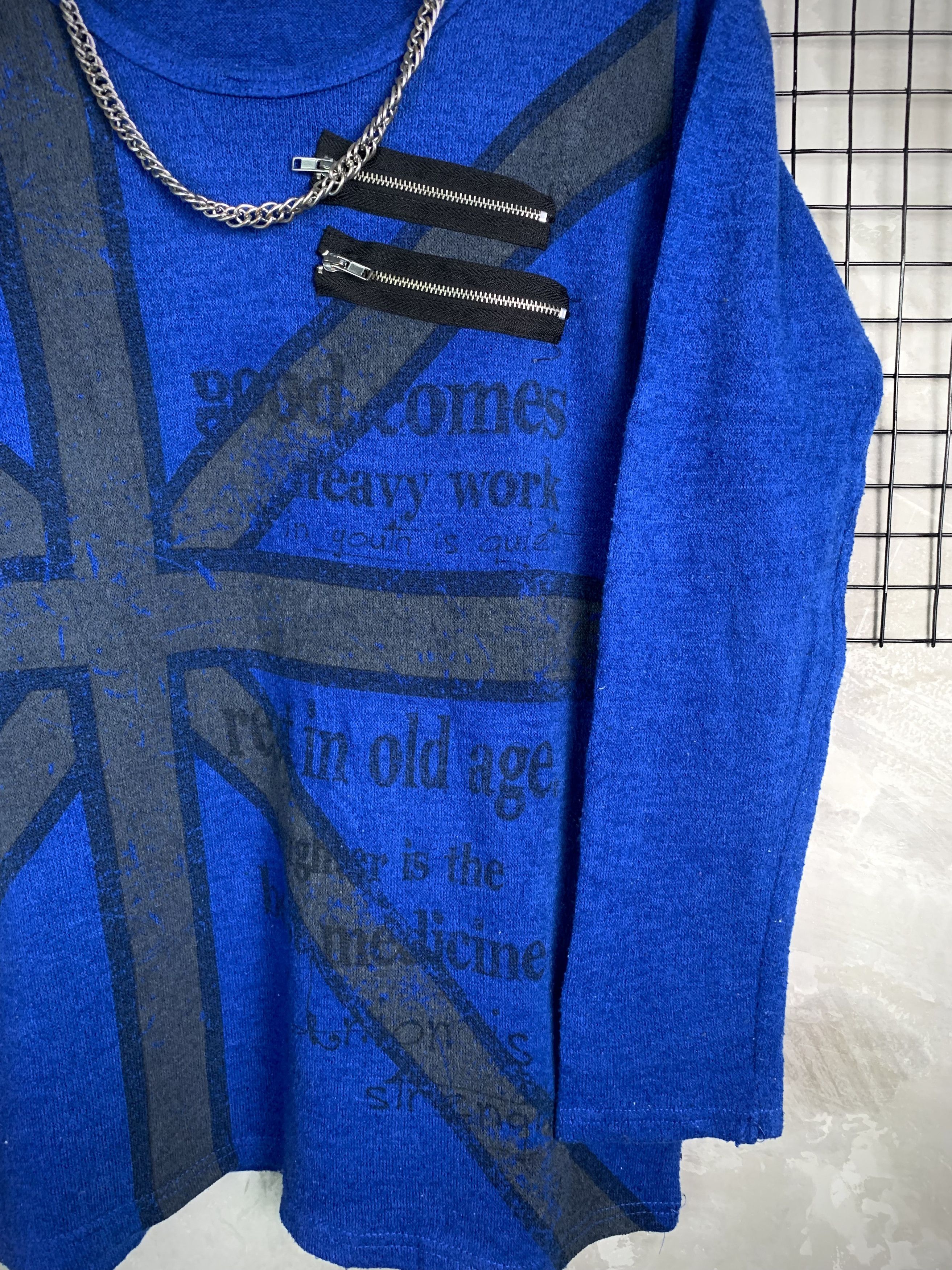Japanese Brand Knick Knack Grunge Punk poem Cross Flag Graphic Size US S / EU 44-46 / 1 - 5 Thumbnail