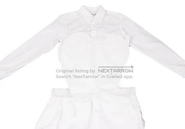 Comme des Garcons Comme des Garcons White vintage design shirt Size S / US 4 / IT 40 - 4 Thumbnail