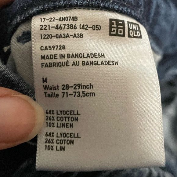 Uniqlo Uniqlo Wide-Leg Jeans Blue Lyocell Blend M (28–29” Waist) Size 28" / US 6 / IT 42 - 10 Thumbnail