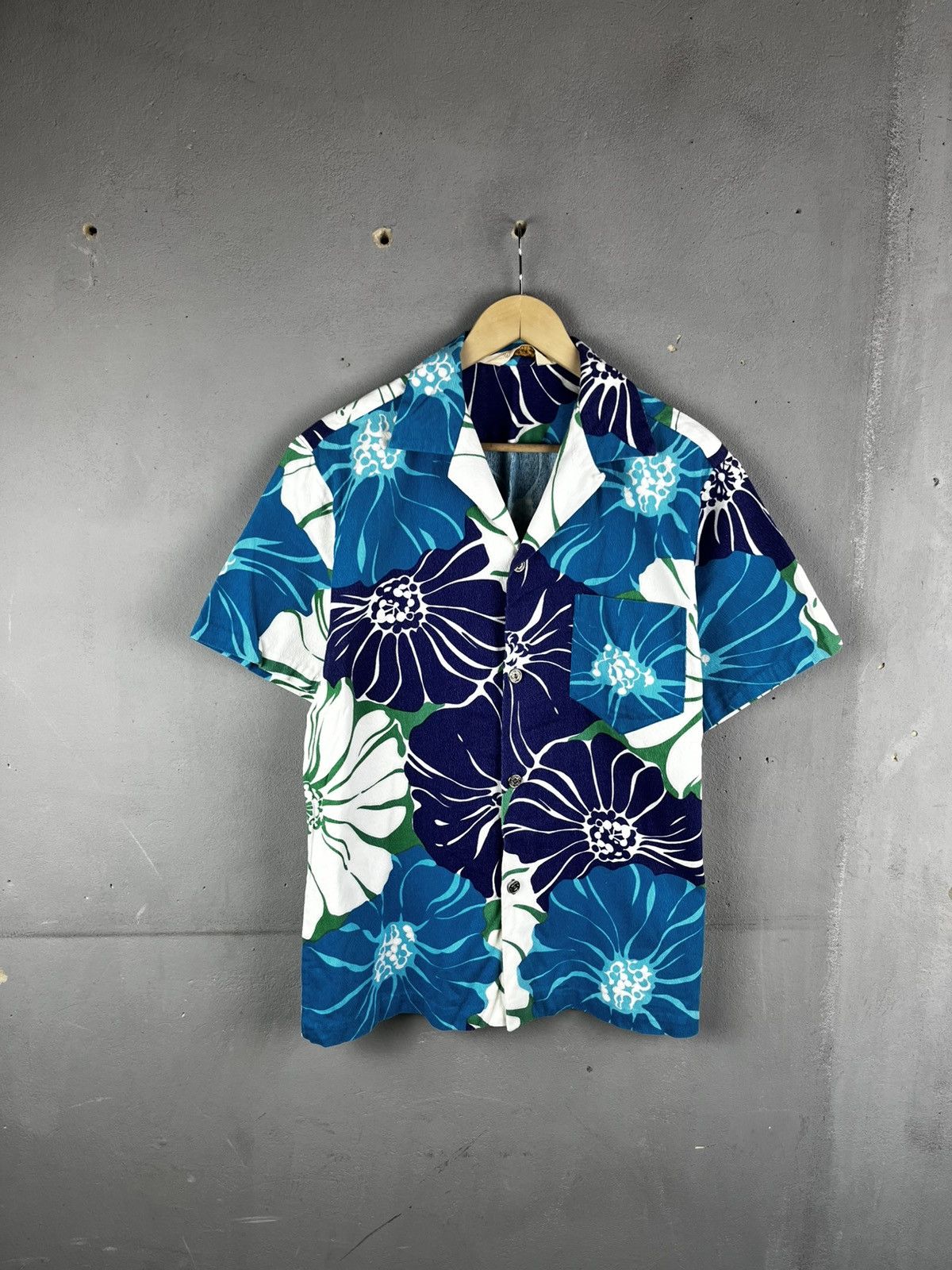 Vintage Vintage 60s Hawaiian Shirt Cotton Aloha Shirt Size US L / EU 52-54 / 3 - 12 Thumbnail