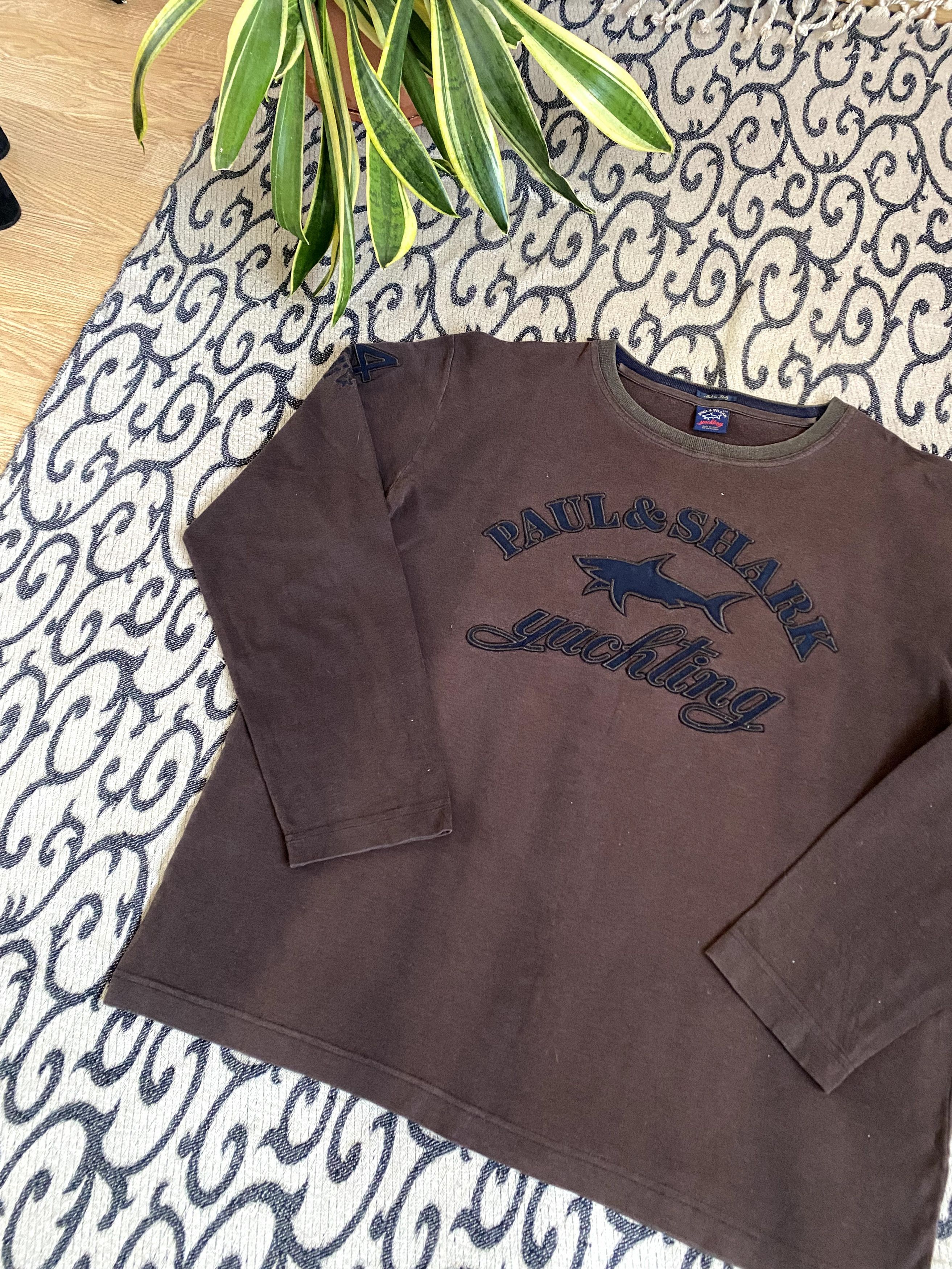 Paul & Shark Vintage Paul & Shark Big Logo Sunfaded Longsleeve Size US XL / EU 56 / 4 - 3 Thumbnail