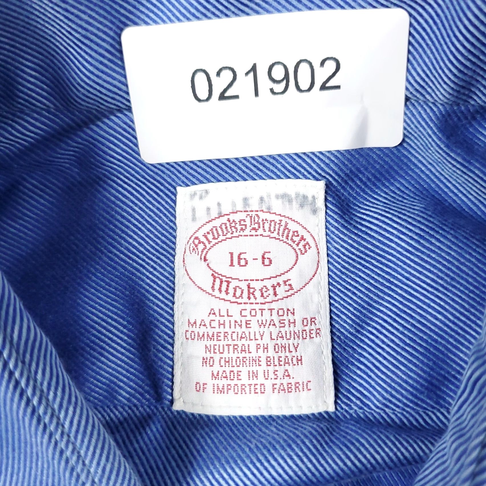 Brooks Brothers Brooks Brothers Men's Dress Shirt 16 Blue Button-Up Long Sleeve Regular Fit Size 42R - 6 Thumbnail