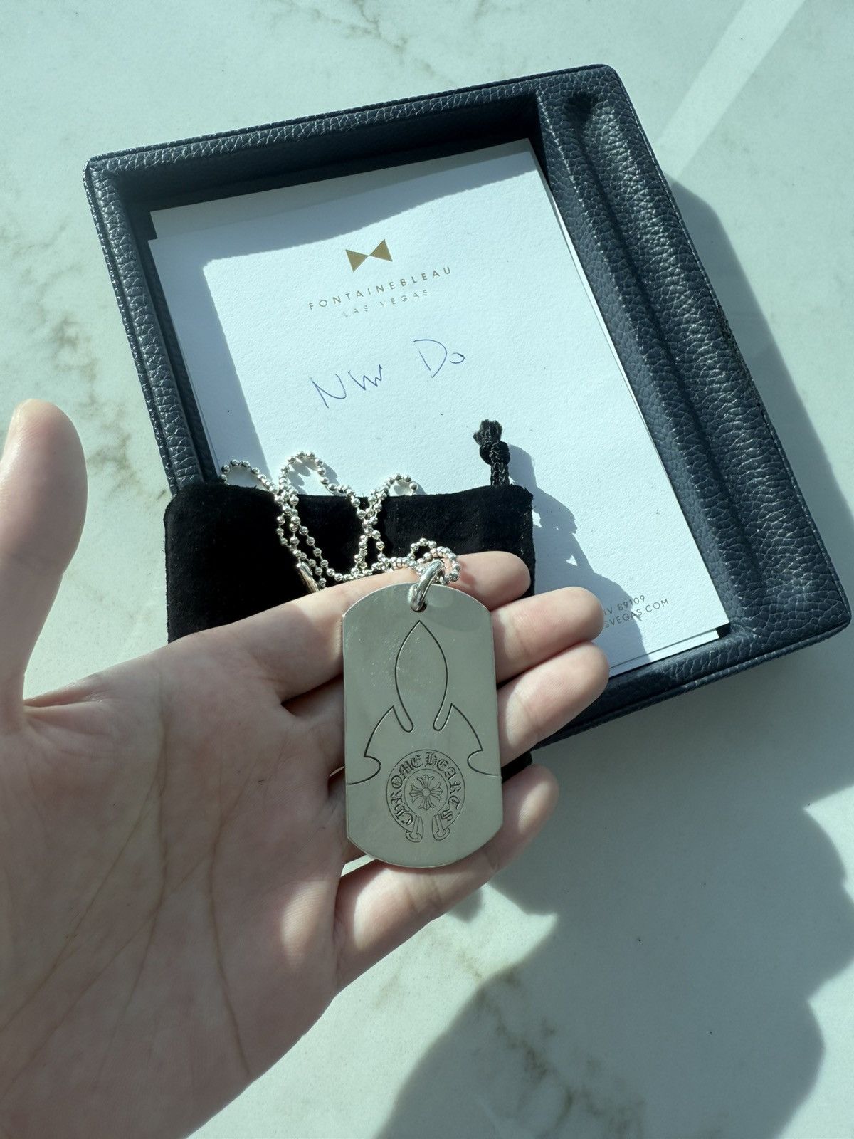 Chrome Hearts Dog Tag with ball chain