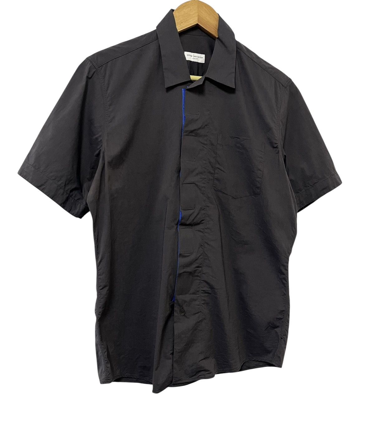 Dries Van Noten DRIES VAN NOTEN HIDDEN PLACKET BLUE PIPING LUXURY SHIRT Size US M / EU 48-50 / 2 - 2 Thumbnail