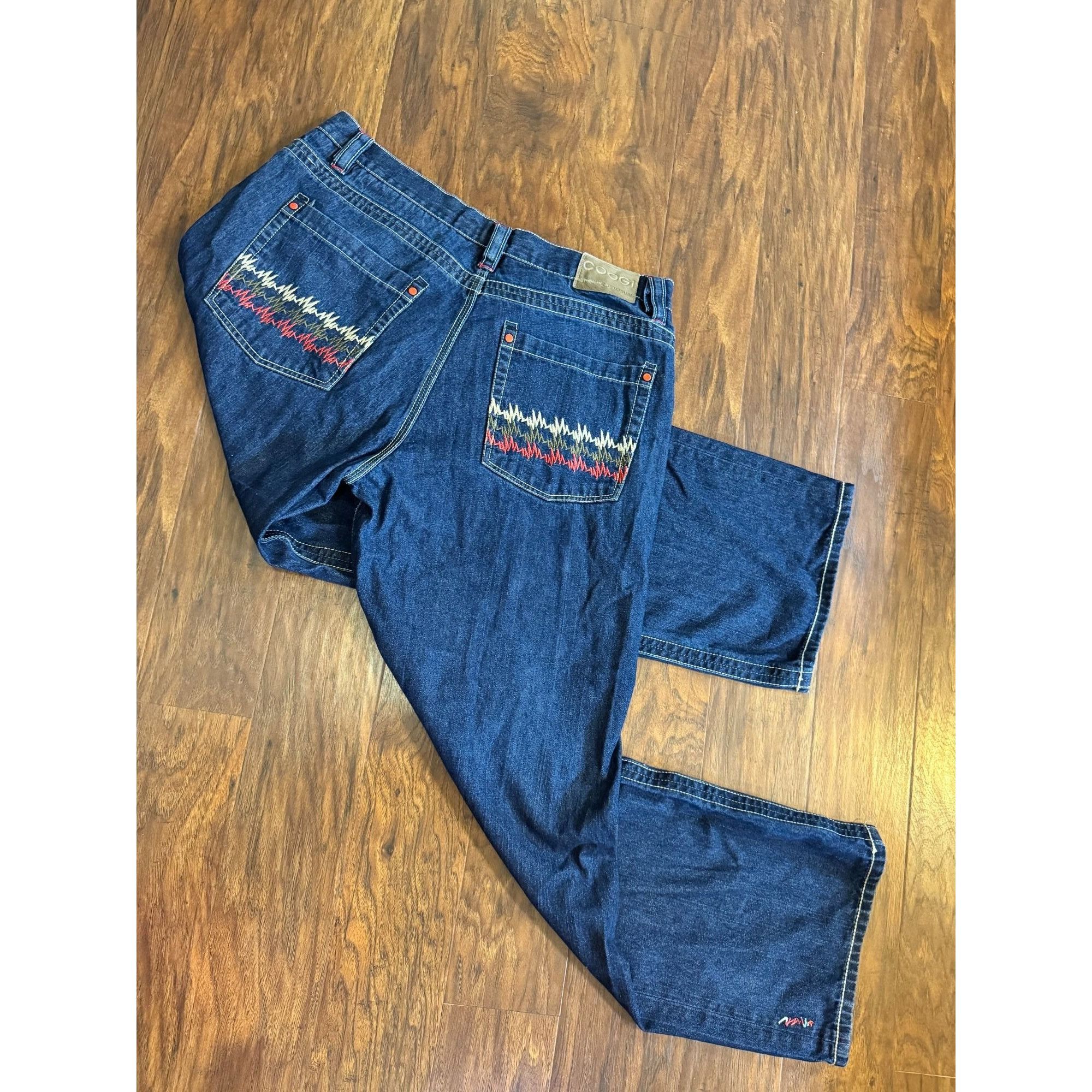 Coogi VTG Coogi Mens Straight-Leg Blue Denim Jeans Embroidered Poc Size US 38 / EU 54 - 1 Thumbnail