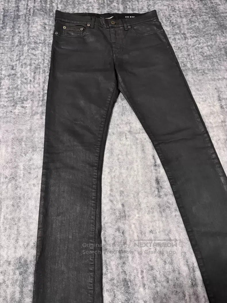 Saint Laurent Paris Saint Laurent Paris Black Vinyl Coated Wax Finished Basic Size US 28 / EU 44 - 3 Thumbnail