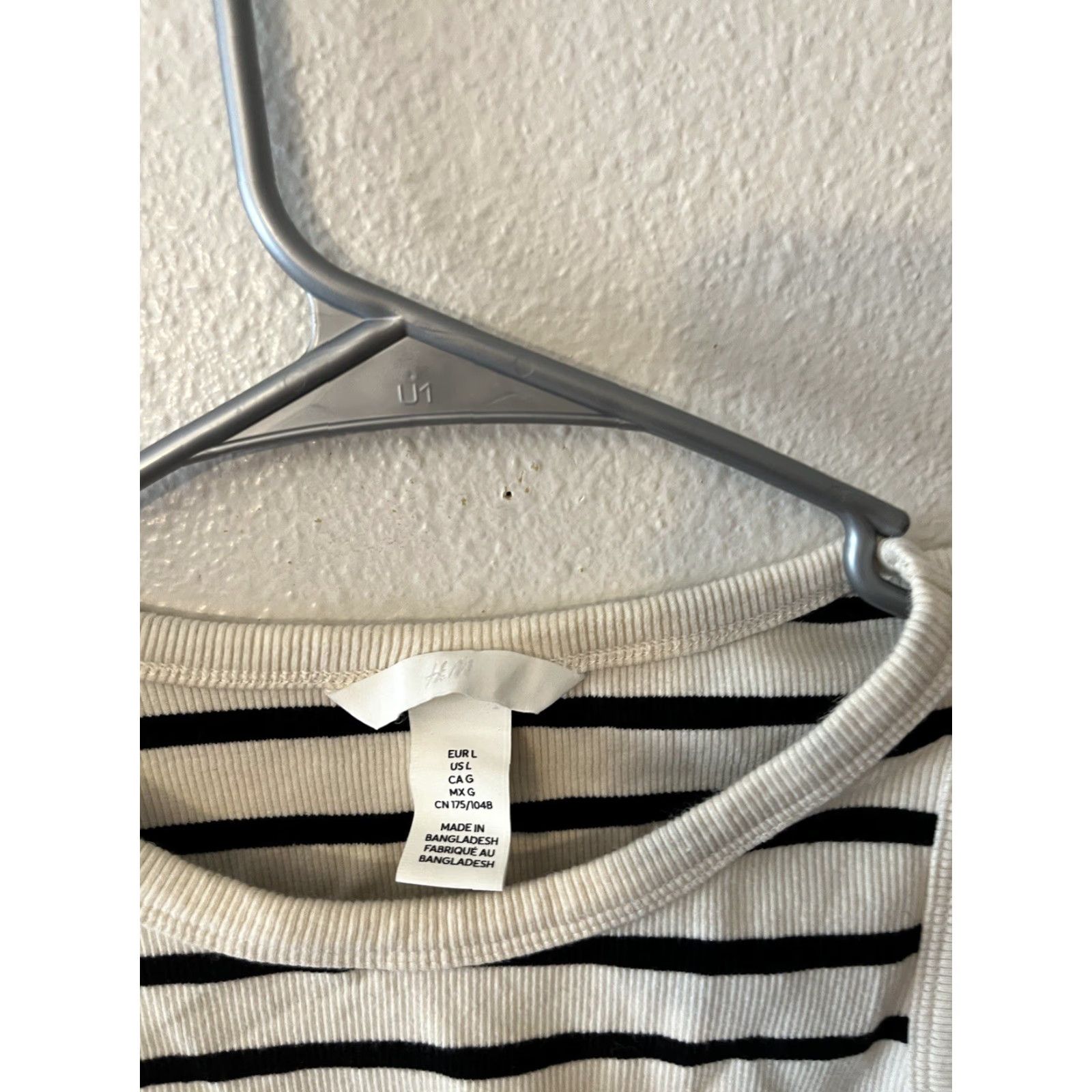 H&M VINTAGE H&M Tank Shirt Women L White Striped Cotton Modal Muscle Tank Camisole Adult Large Womens Size L / US 10 / IT 46 - 2 Thumbnail