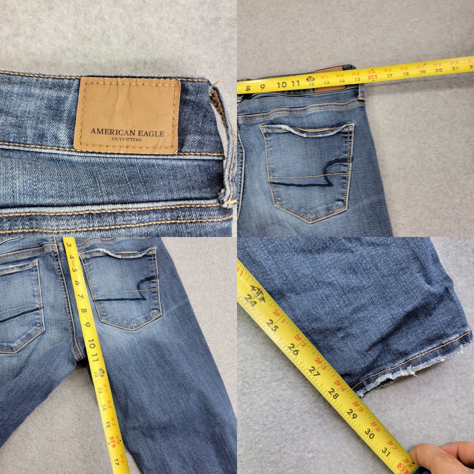American Eagle Outfitters American Eagle Skinny Super Stretch Blue Denim Jeans Women Size 8 Pants Size 30" / US 8 / IT 44 - 8 Thumbnail