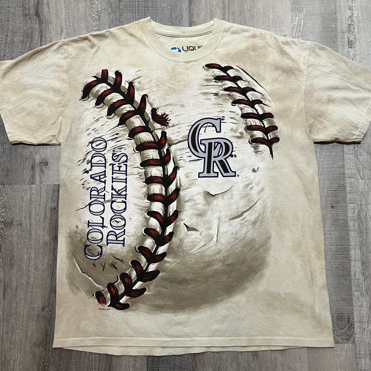Liquid Blue Liquid Blue Colorado Rockies AOP Baseball MLB T Shirt Size US XL / EU 56 / 4 - 1 Thumbnail