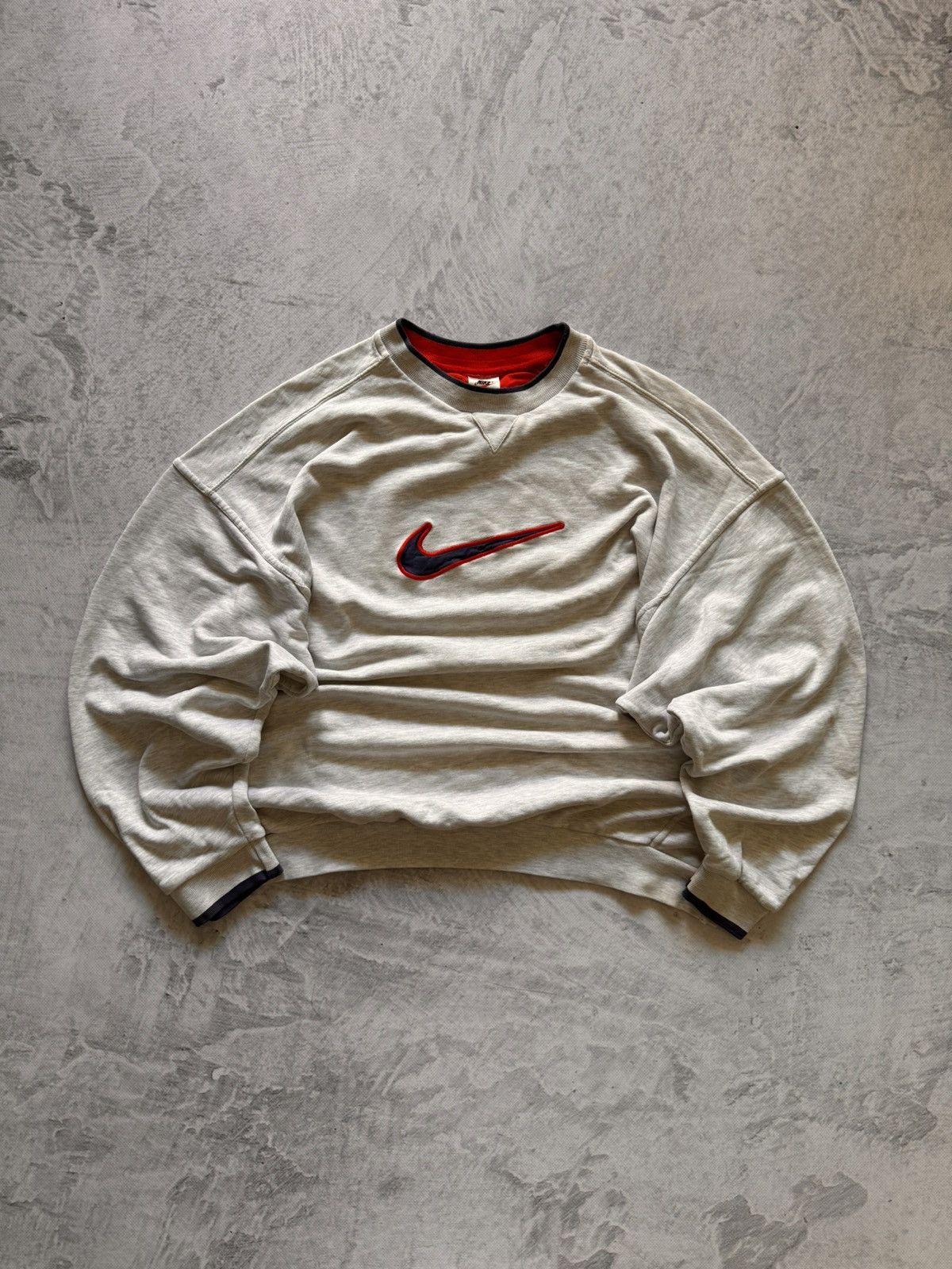 Nike × Vintage NIKE VINTAGE CENTER LOGO OVERSIZE BOXY SWEATSHIRT Size US XL / EU 56 / 4 - 1 Thumbnail