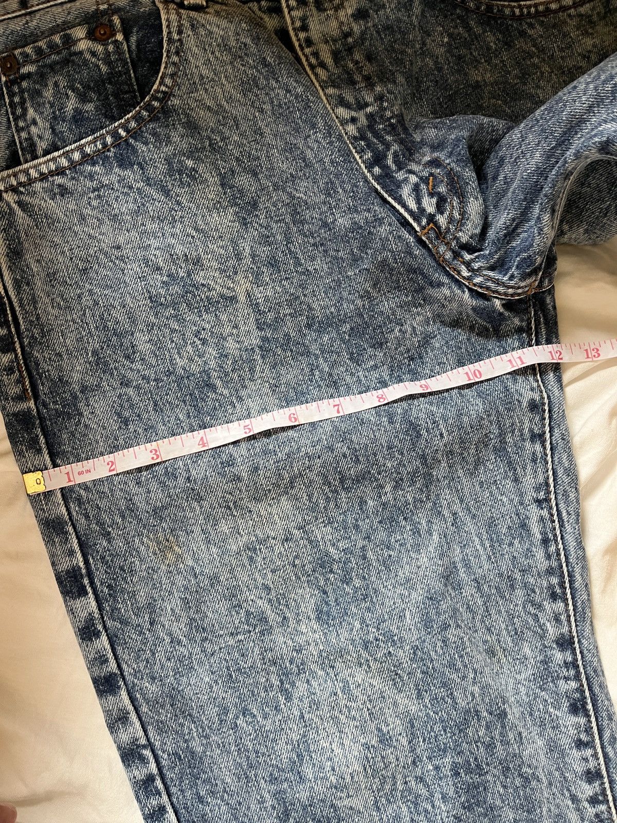 Levi's 80s Levis Big E Acid Wash Hidden Rivet Size US 32 / EU 48 - 20 Thumbnail