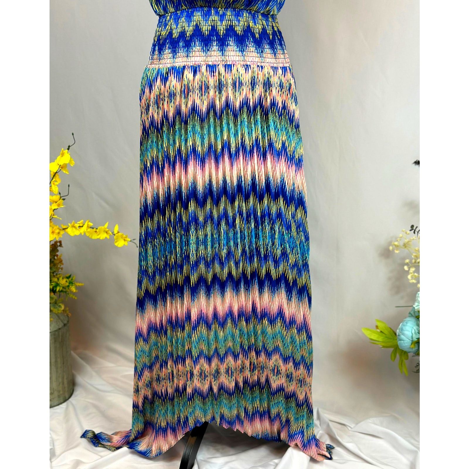 Ramy Brook Ramy Brook Giana Chevron-Print Handkerchief Maxi Dress S Size S / US 4 / IT 40 - 14 Thumbnail