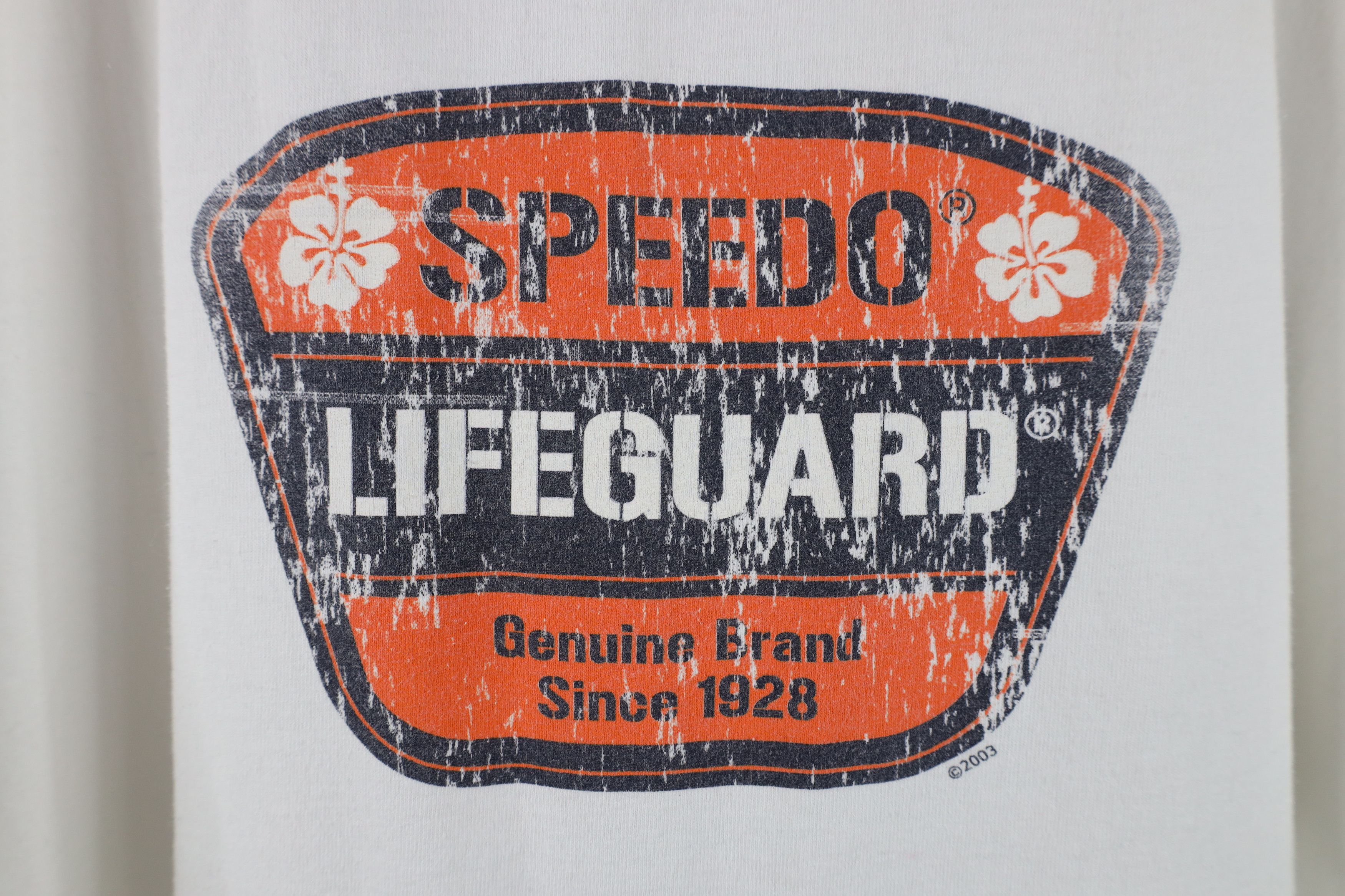 Speedo Vintage Y2K 2003 Speedo Lifeguard Short Sleeve T-Shirt White Size US XXL / EU 58 / 5 - 4 Thumbnail