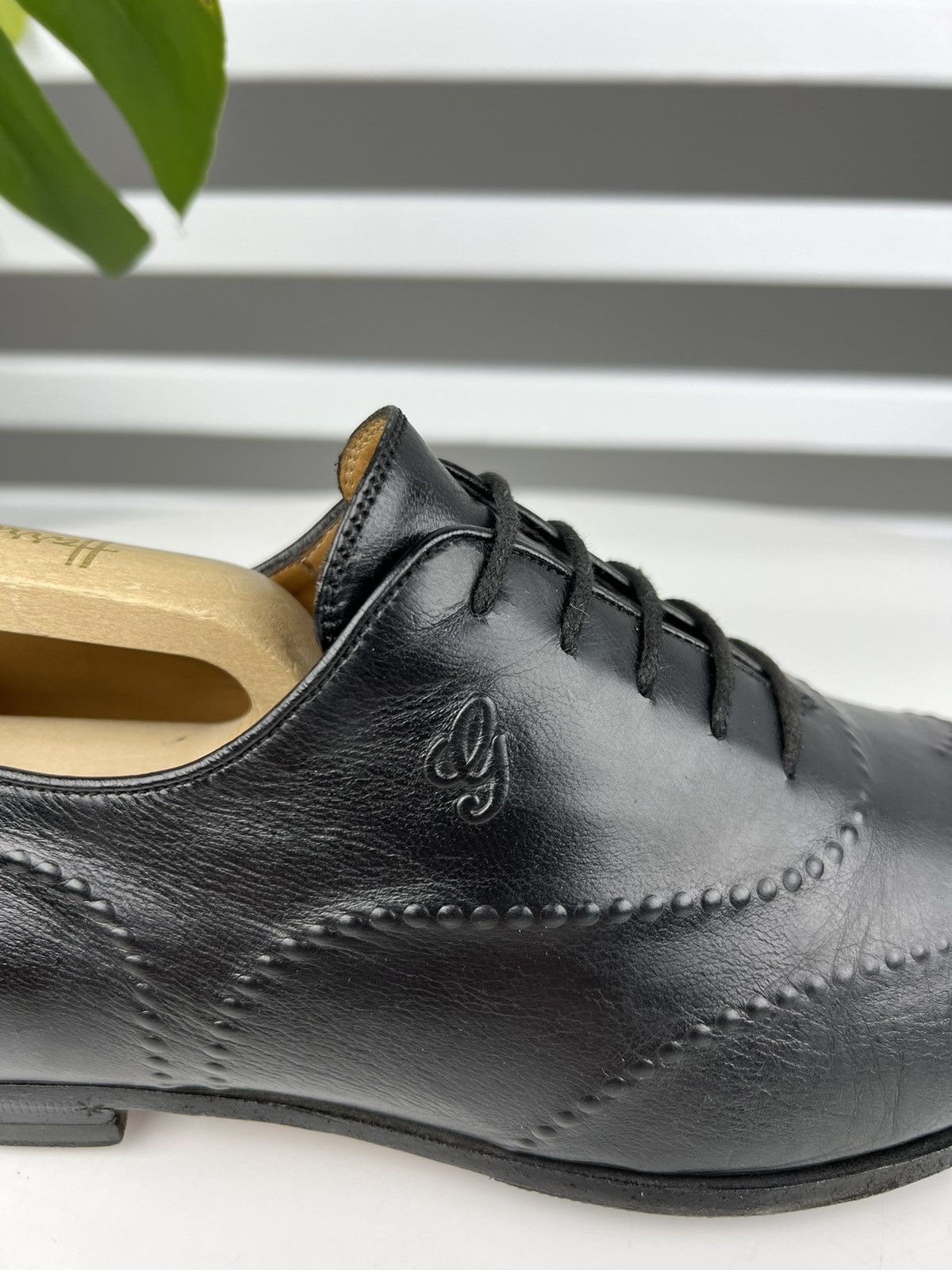 Gucci GUCCI Oxfords Leather Shoes Lace Up Wingtip Black Men’s Size US 7.5 / EU 40-41 - 8 Thumbnail