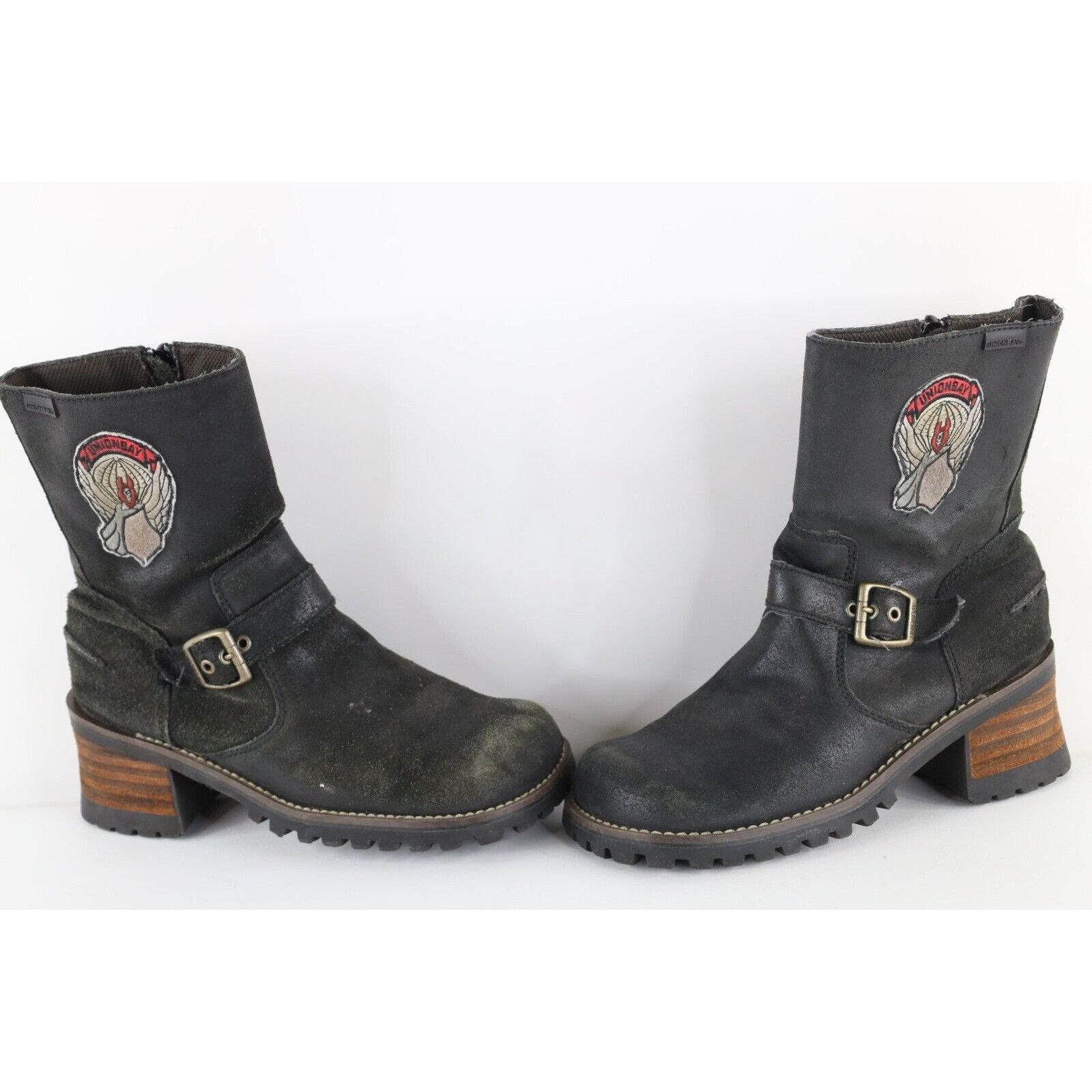 UNIONBAY × Vintage Vintage 90s Y2K Unionbay Chunky Suede Leather Platform Boots Size US 8.5 / IT 38.5 - 1 Thumbnail