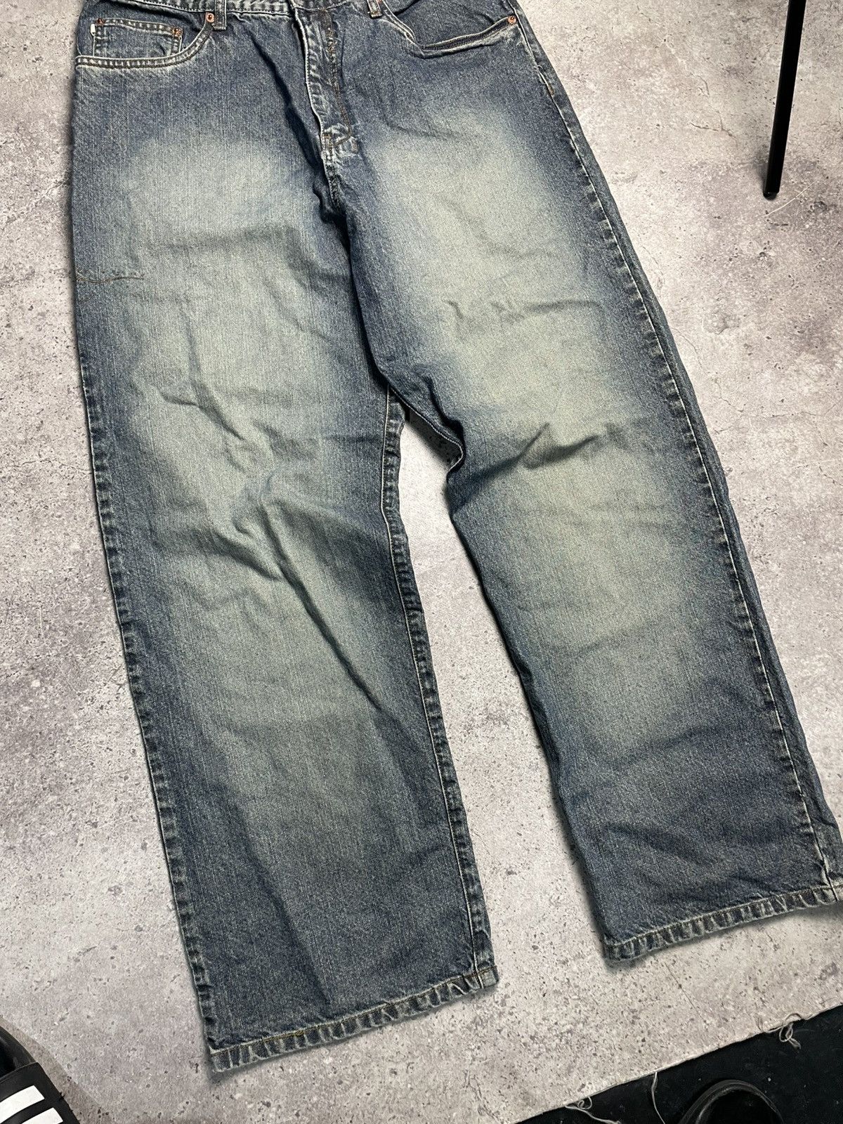 Quicksilver Vintage Quicksilver Skate Baggy Grey Denim Jeans 34 Size US 34 / EU 50 - 8 Thumbnail