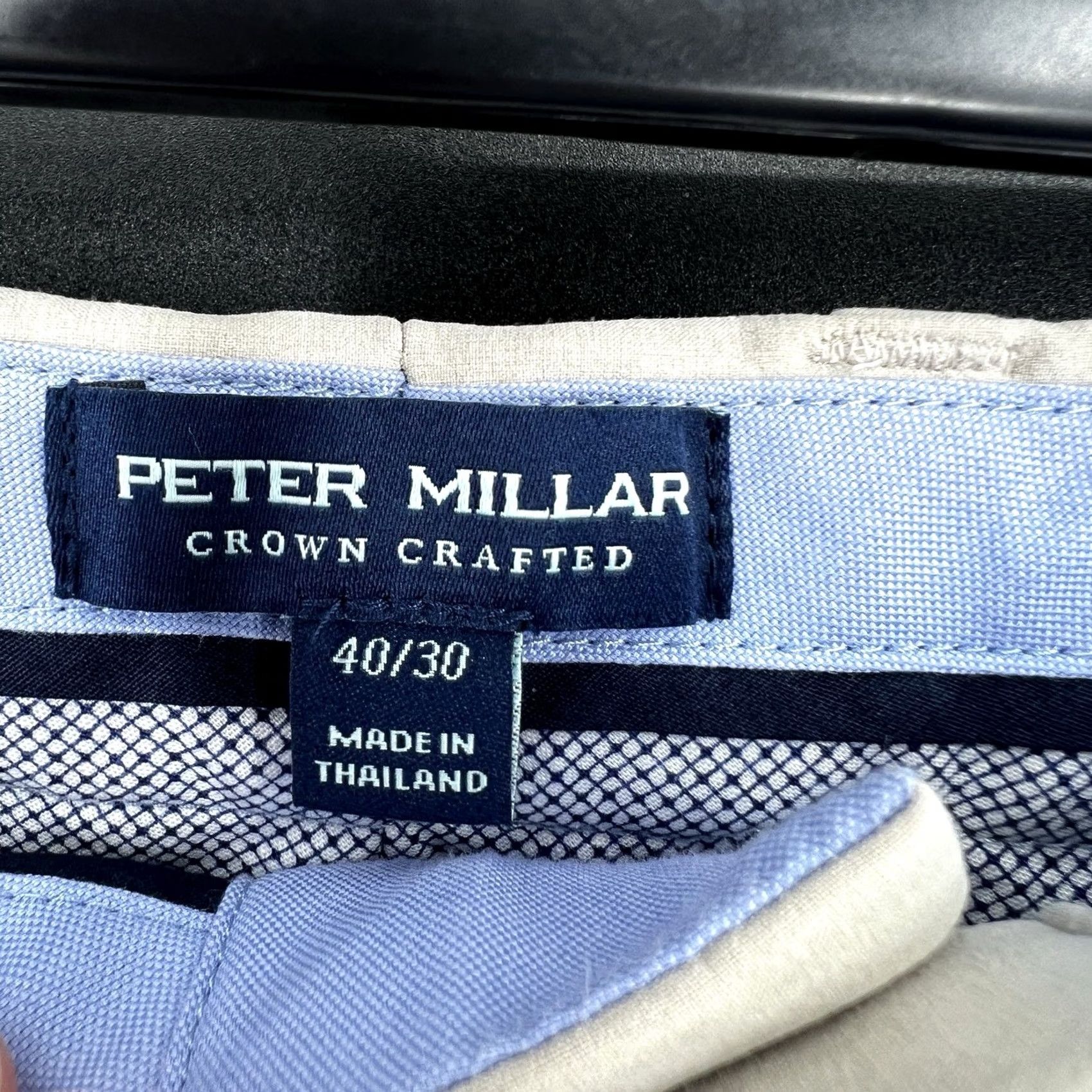 Peter Millar Peter Millar Men's Khaki Flat Front Pants Size 40x30 Beige Twill Chino Regular Straight Zipper Button Pockets Crown Crafted Size US 40 / EU 56 - 4 Thumbnail