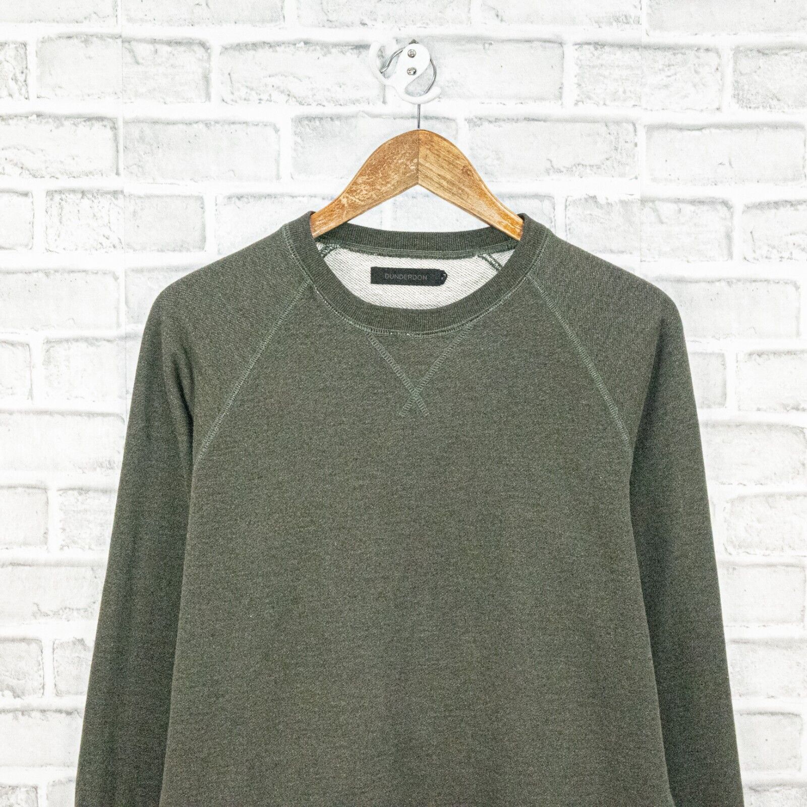 Dunderdon DUNDERDON Men's french terry Crew neck Sweatshirt Green Size US L / EU 52-54 / 3 - 2 Thumbnail