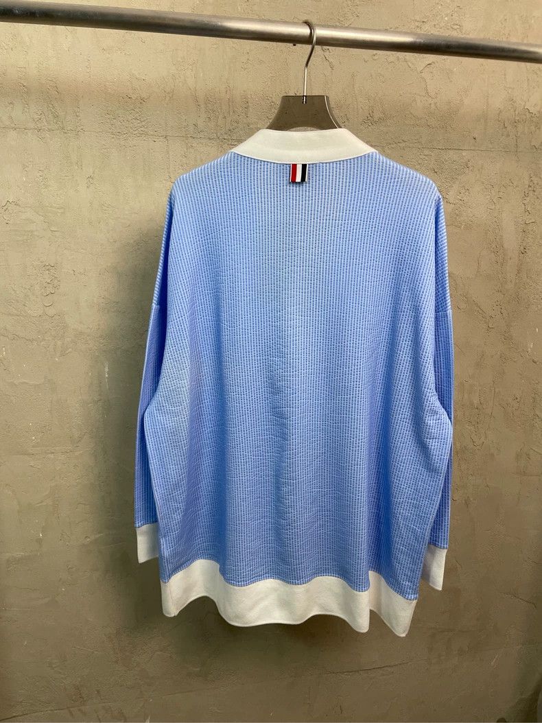 Thom Browne Thom browne Blue vertical striped color-blocked cardigan j Size XS / US 0-2 / IT 36-38 - 2 Thumbnail