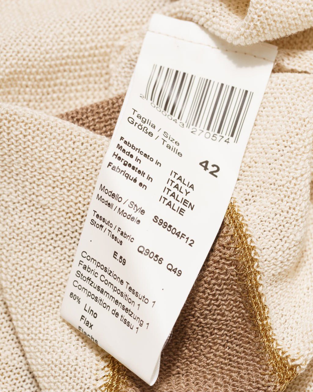 Peserico Peserico Linen Cotton Lurex Knit Top — IT42 / S-M Size M / US 6-8 / IT 42-44 - 7 Thumbnail