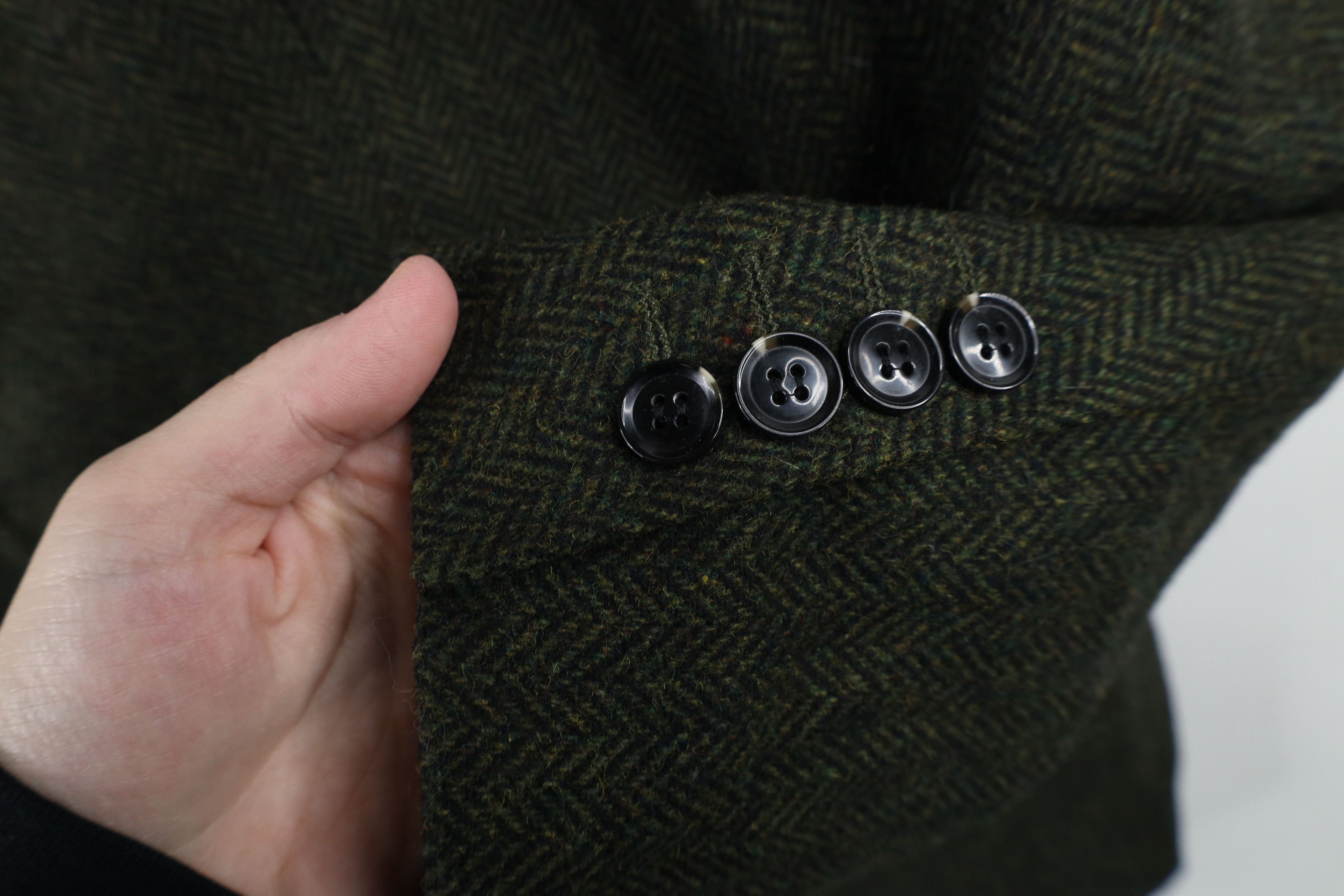 Vintage Vintage Streetwear Herringbone Lined 2 Button Blazer Jacket Size US XL / EU 56 / 4 - 4 Thumbnail