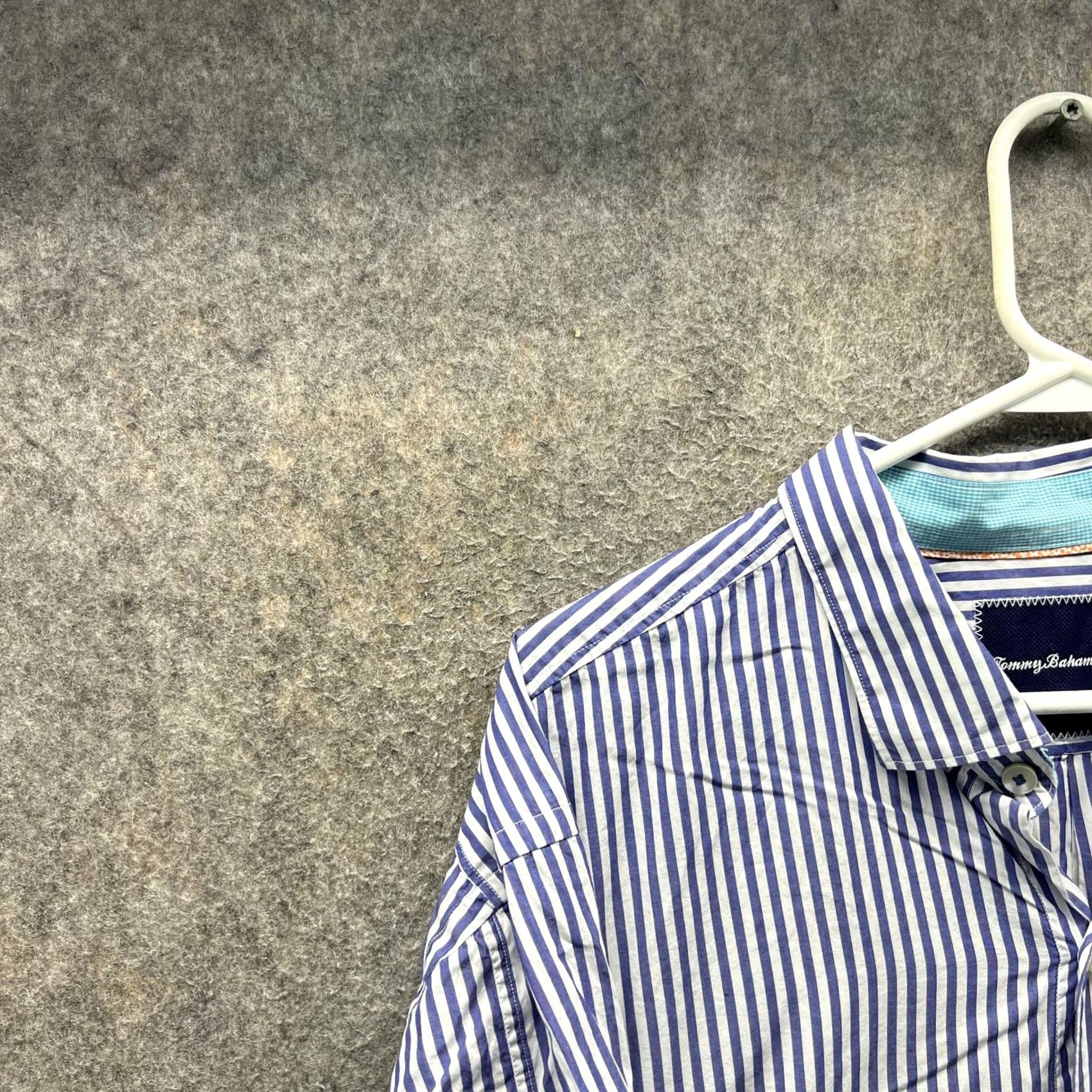 Tommy Bahama Tommy Bahama Shirt Mens XL Blue White Stripe Pima Cotton Short Sleeve Casual Size US XL / EU 56 / 4 - 7 Thumbnail