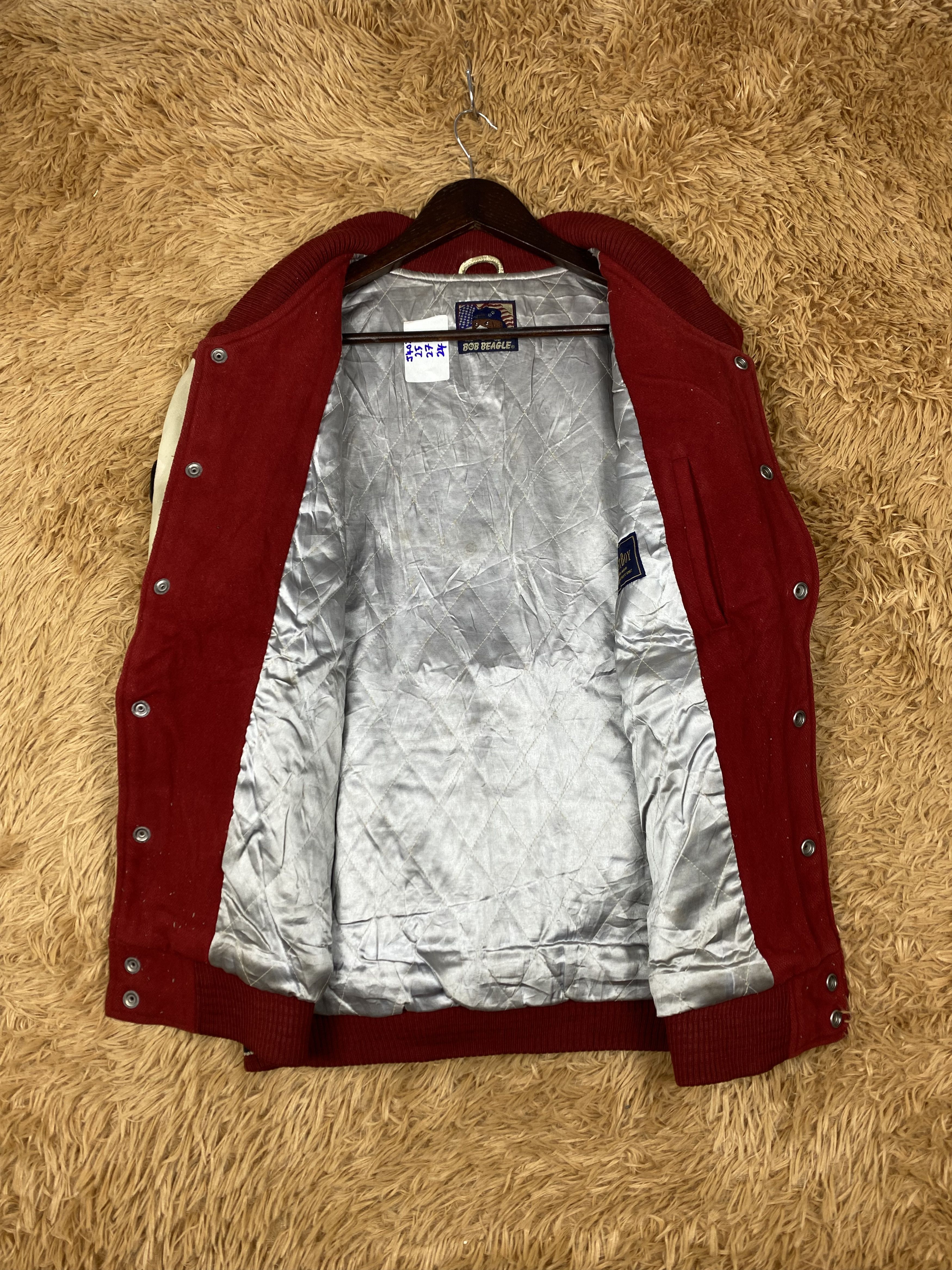 MLB Vintage Bob Beagle Leather Sleeve Varsity Jacket DJ0403 Size US M / EU 48-50 / 2 - 7 Thumbnail