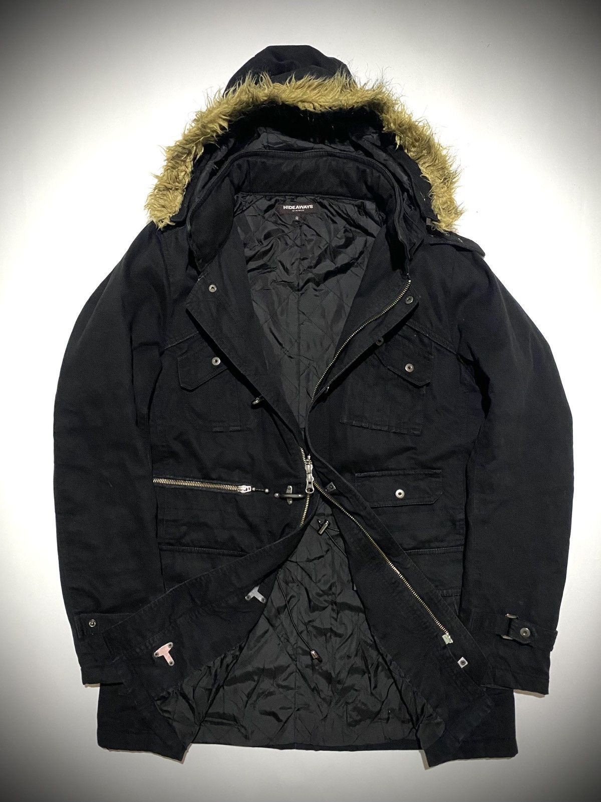 Le Grande Bleu (L.G.B.) NICOLE HIDEAWAYS PUNK GOTHIC FUR JACKET Size US L / EU 52-54 / 3 - 4 Thumbnail