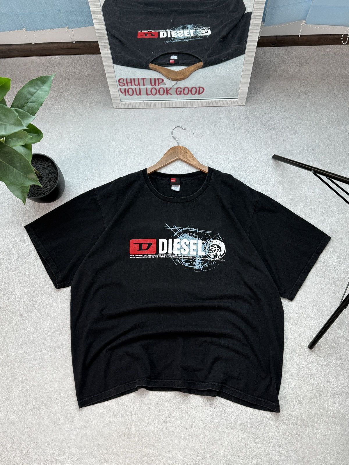 Diesel Vintage Diesel T-Shirt Distressed Shirt Men’s Black Logo Y2K Size US XXL / EU 58 / 5 - 1 Thumbnail