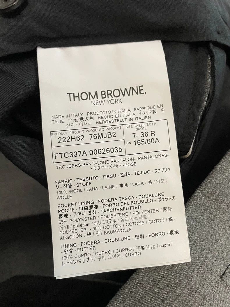 Thom Browne Thom Browne Gray men's trousers in a western style Size 36S - 2 Thumbnail