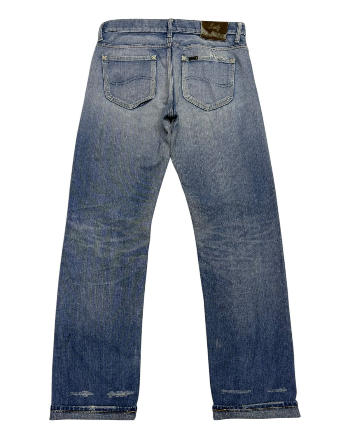 Lee 🔥VINTAGE LADY LEE RIDERS SELVEDGE JEANS DISTRESSED DENIM Size 32" / US 10 / IT 46 - 2 Thumbnail