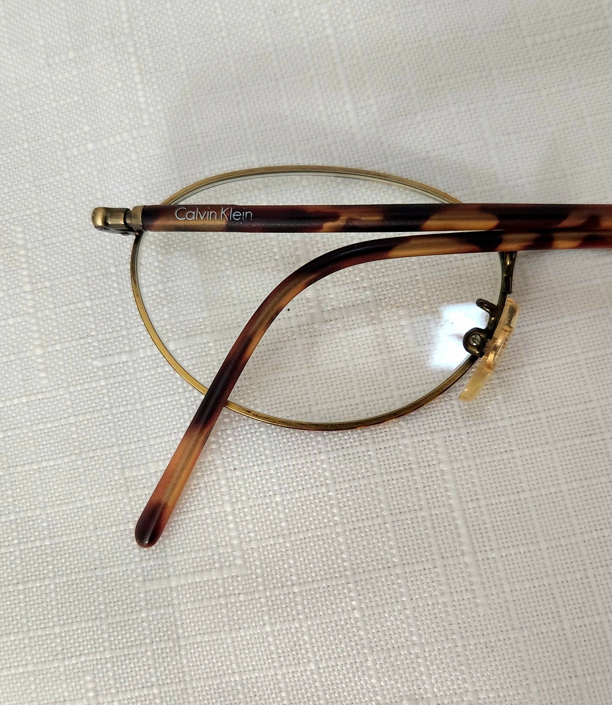 Calvin Klein × Vintage CALVIN KLEIN Vintage Tortoise 136 557 EYEGLASSES Frame Italy Size ONE SIZE - 8 Thumbnail