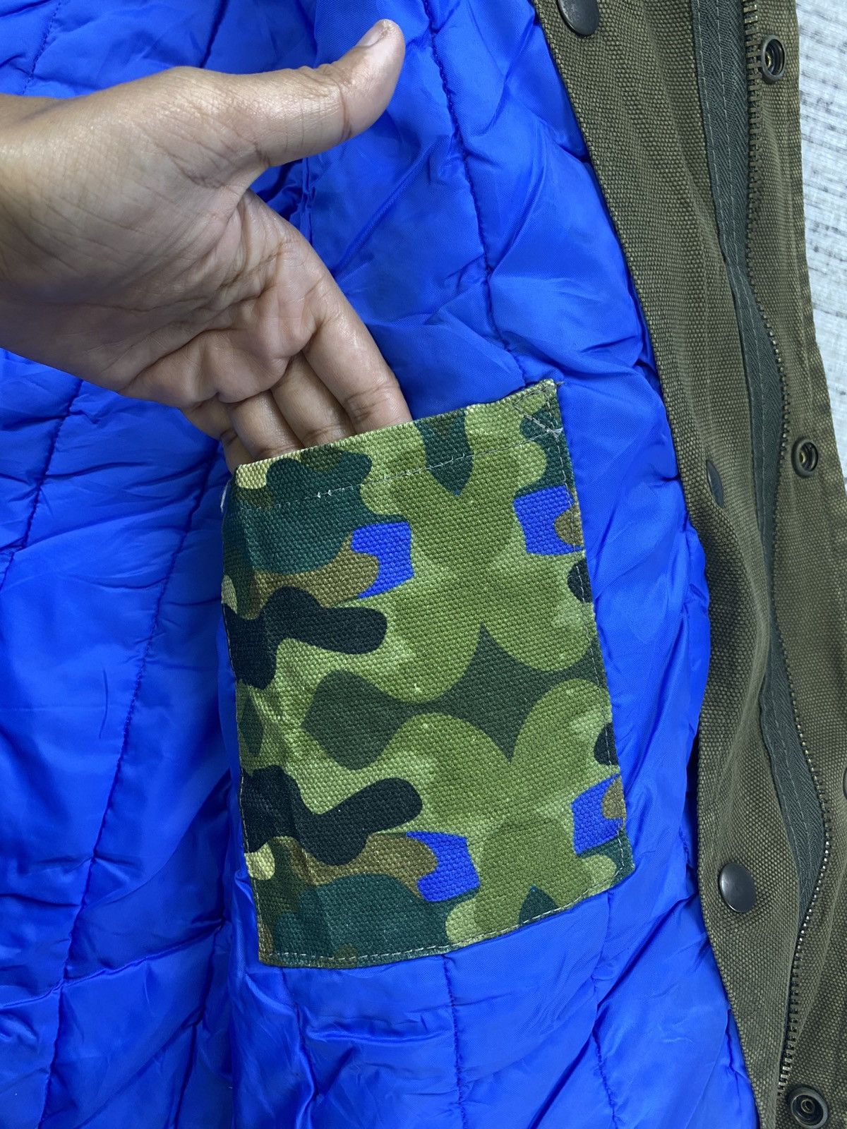 Vintage Vintage Arkap Military Made In Italy Canvas Hoodie Jacket Size US M / EU 48-50 / 2 - 13 Thumbnail