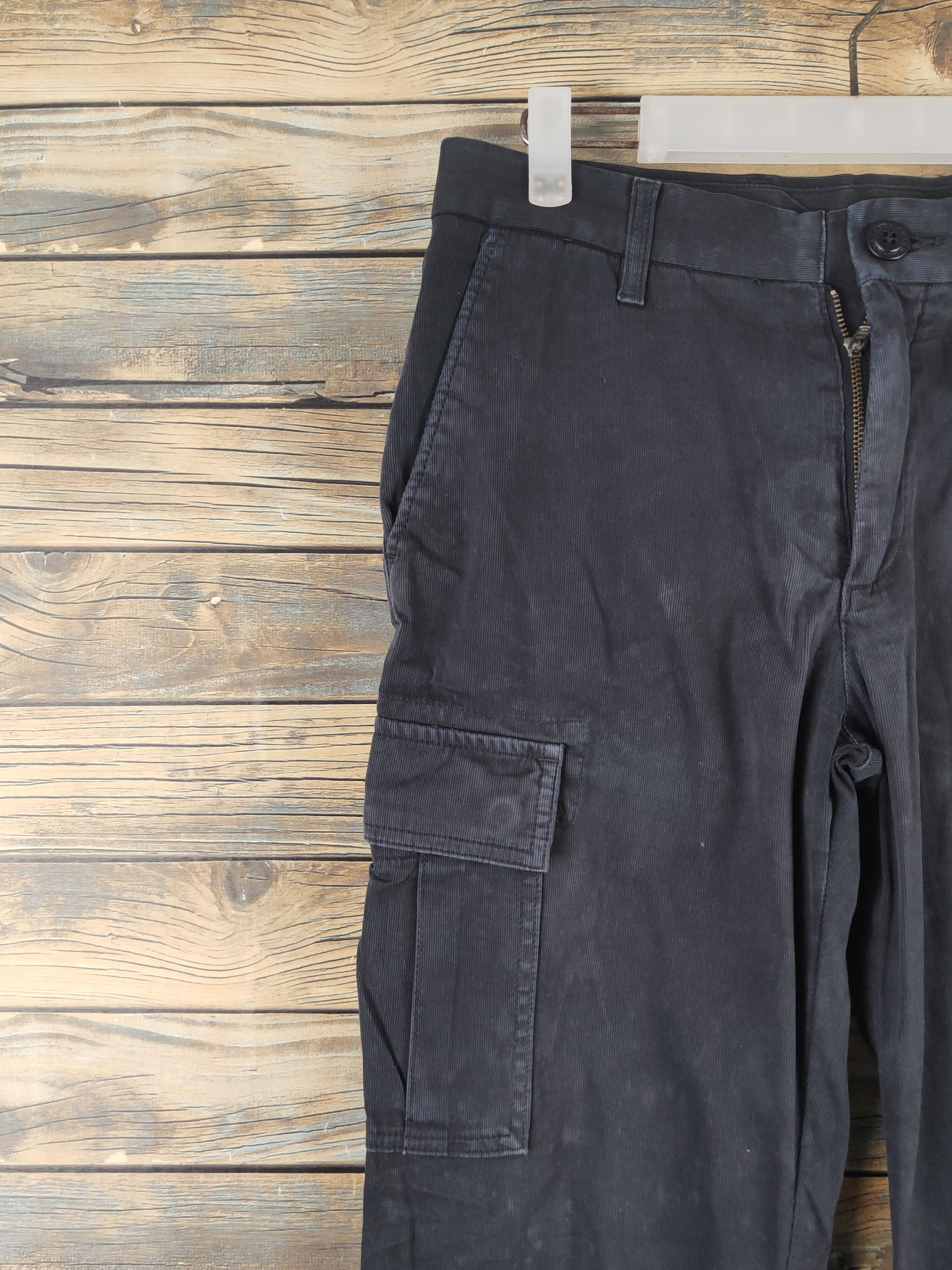 Japanese Brand DL Uniqlo Black Multipocket Tactical Cargo Pants #1763 Size US 30 / EU 46 - 3 Thumbnail